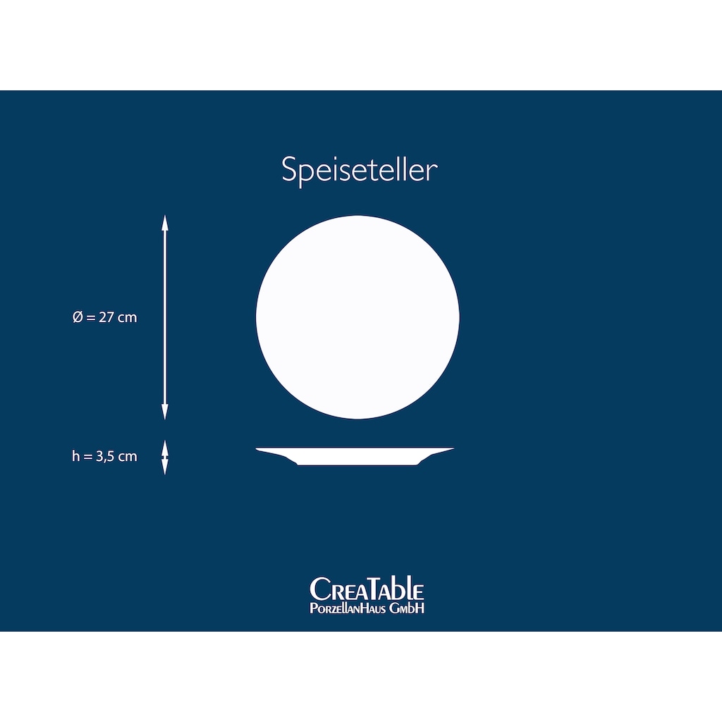 CreaTable Speiseteller »Essteller NATURE COLLECTION«, (Set, 6 St.)