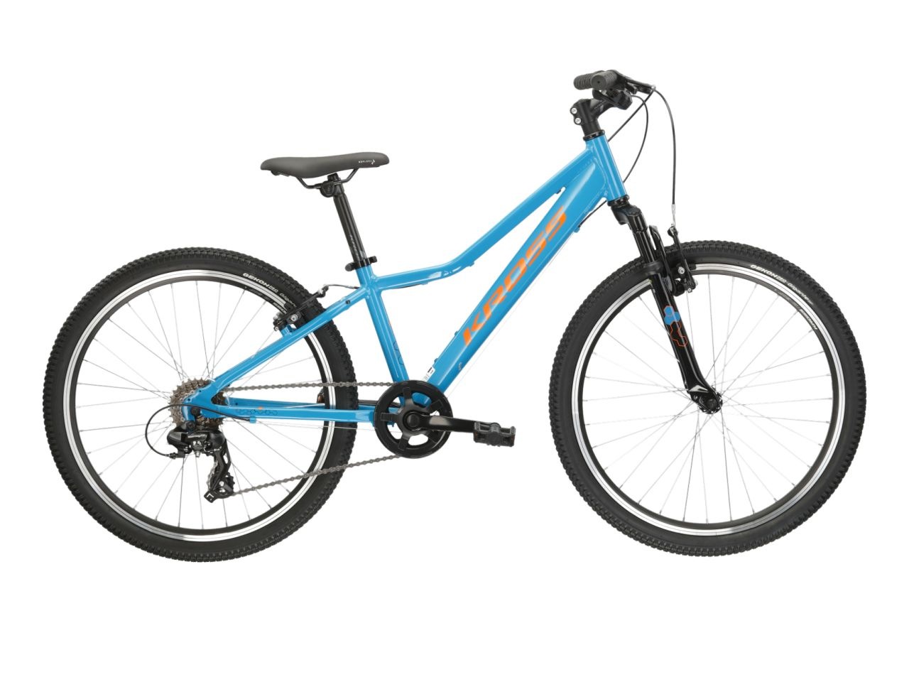 Kross Kinderfahrrad »KROSS Kinderad 24" Hexagon JR 1.0 Blau 8 Gänge« 8 Gang Shimano TOURNEY TX800 Schaltwerk Kettenschaltung