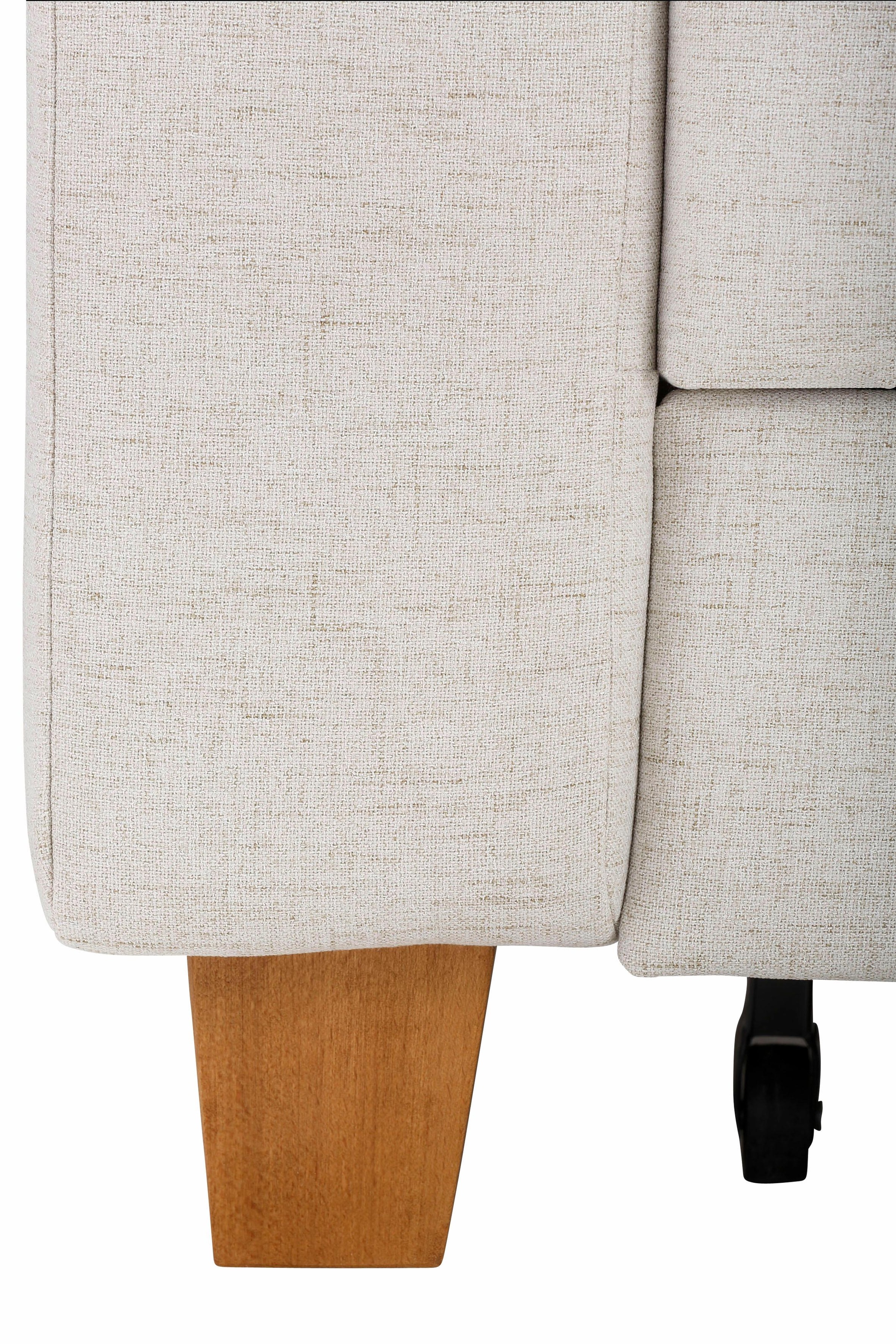 Home affaire Ecksofa »Belfort L-Form«, mit Federkern, wahlweise mit Bettfunktion und Stauraum