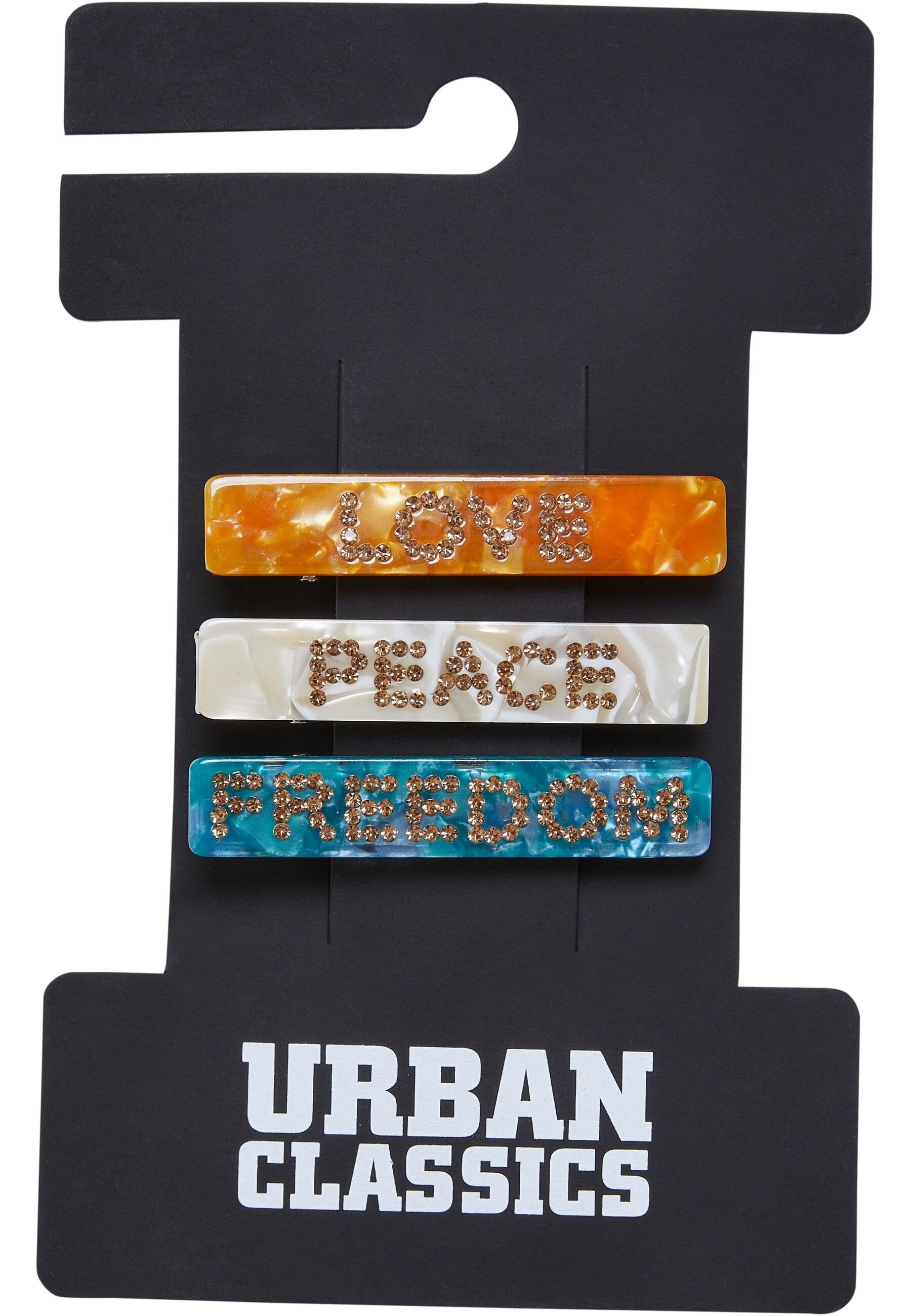 URBAN CLASSICS Schmuckset »Urban Classics Damen Statement Hair Clips 3-Pack« (1 Stk. tlg.)