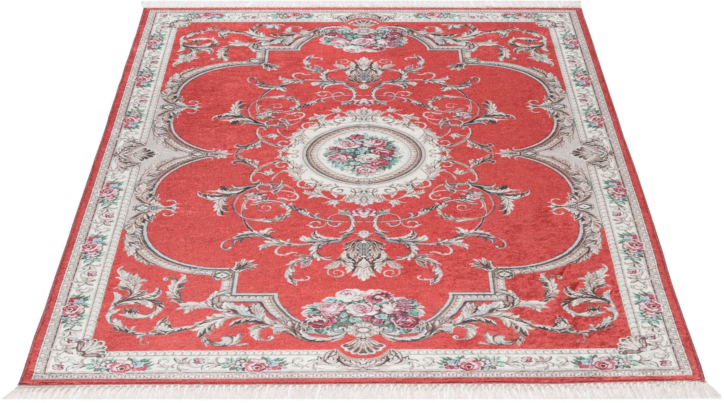 Sehrazat Teppich »Vintage 7000«, rechteckig, 6 mm Höhe, Flachflor, Blumen V günstig online kaufen