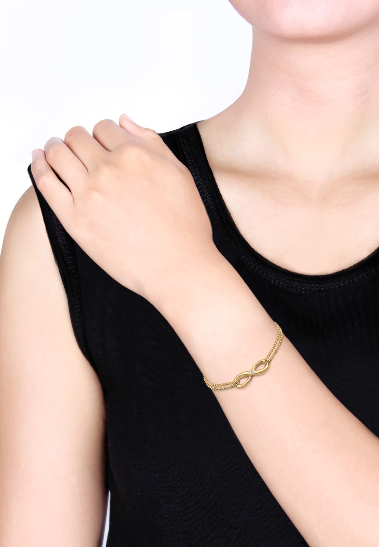 4. Bild von Elli DIAMONDS Armband »Infinity Ewig Diamant (0.03 ct.) 925 Silber«