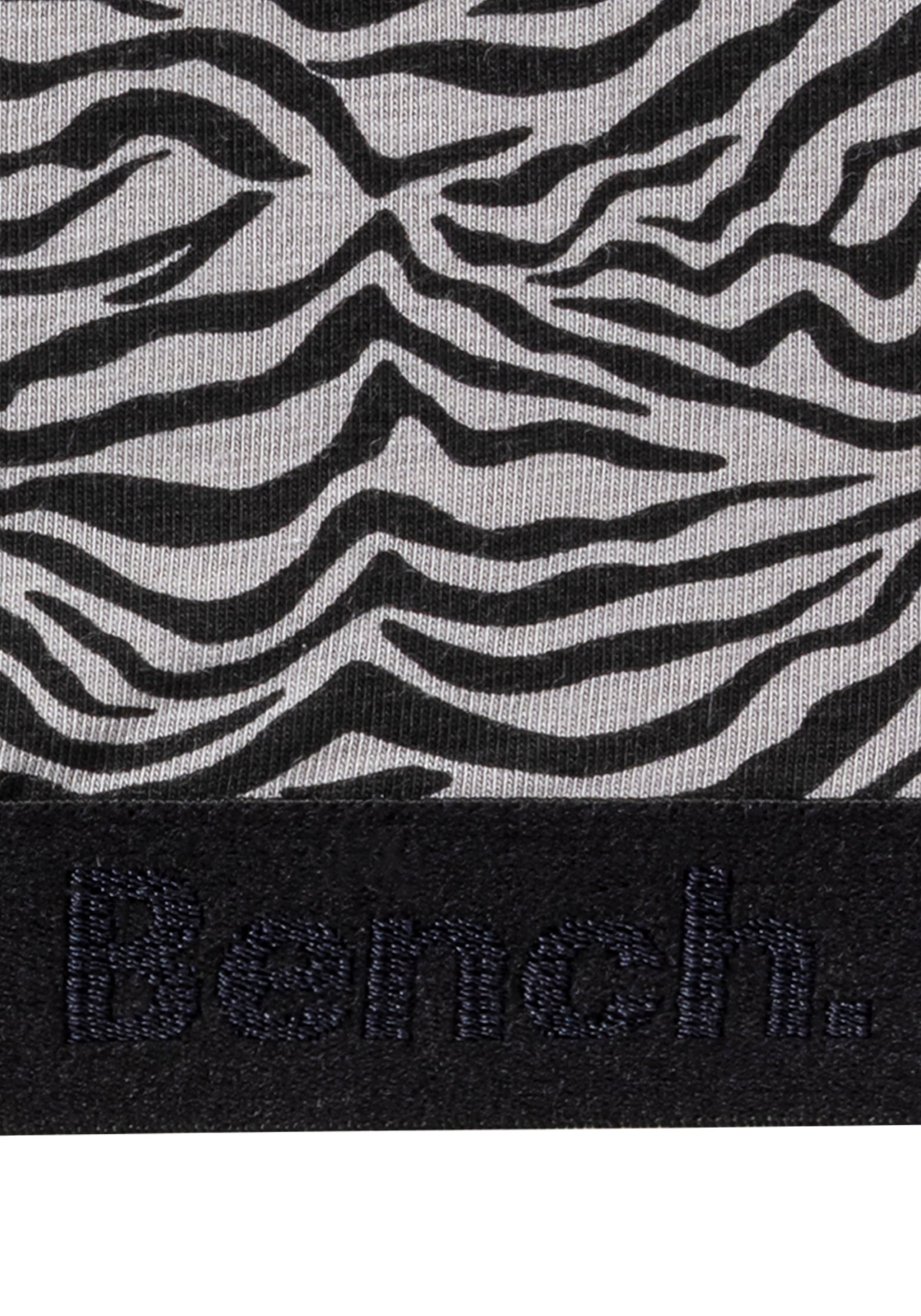 Bench. Set: Bustier mit Panty, 4 tlg., in tonigem Zebramuster