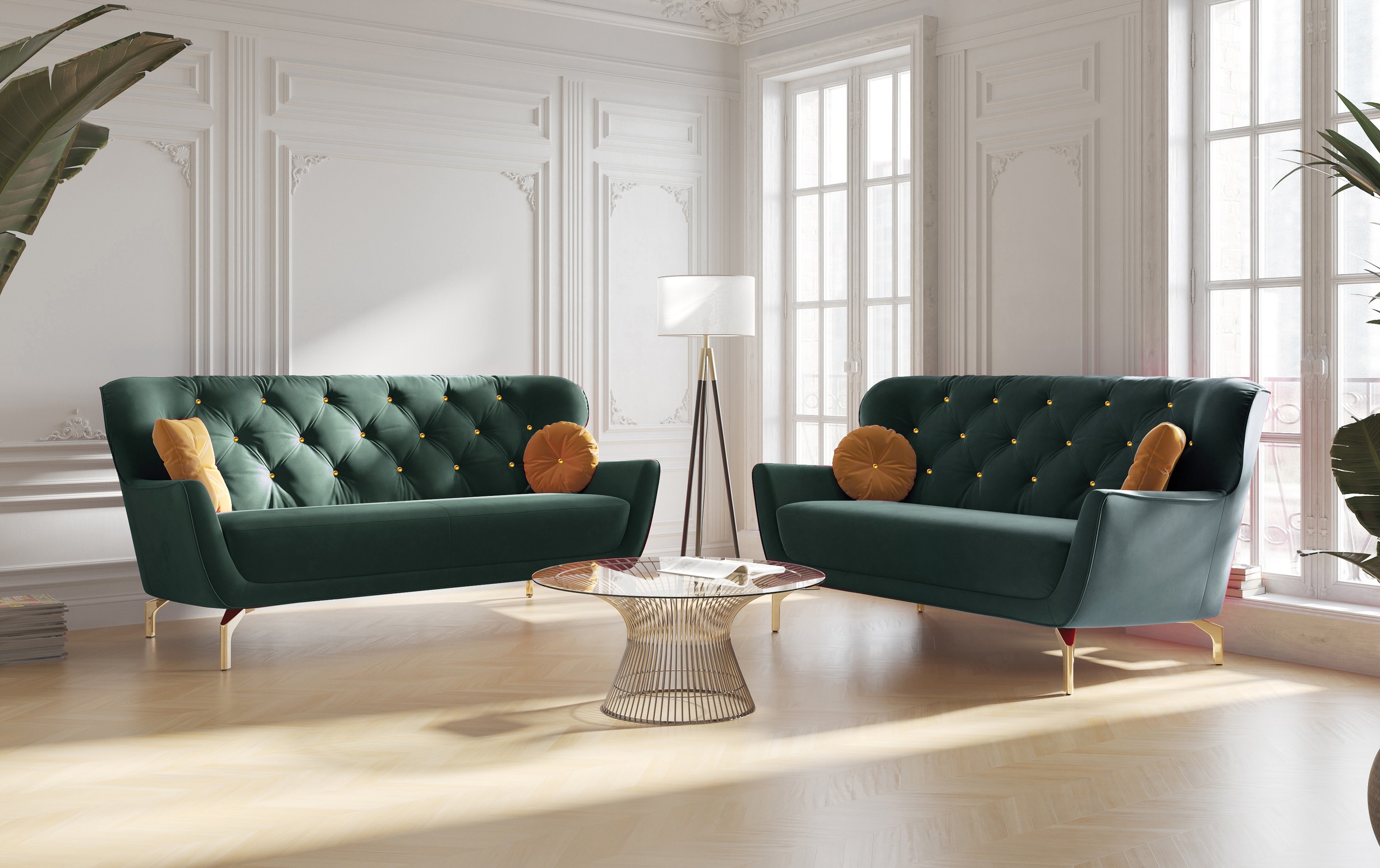 sit&more Polstergarnitur »Orient 3« 2 Stk. tlg. inkl. 4 Zierkissen mit Stra günstig online kaufen