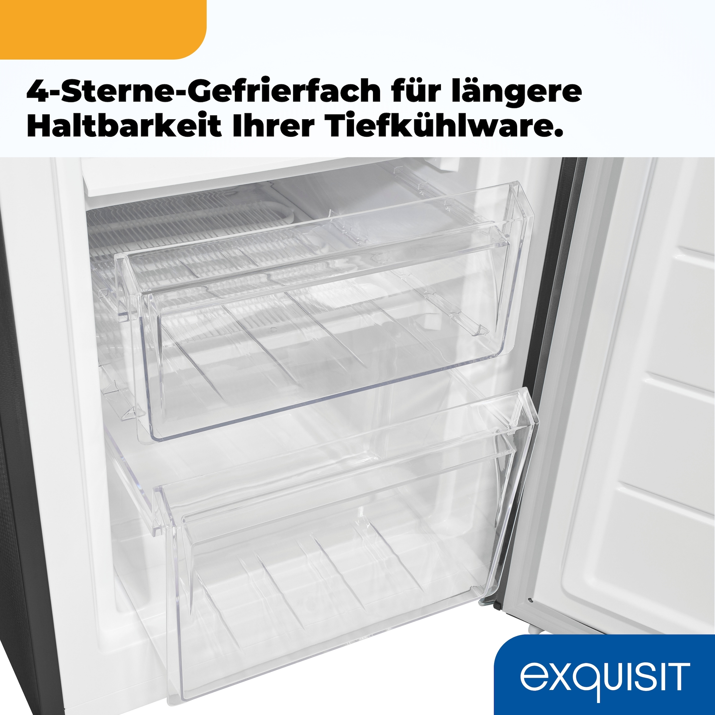 exquisit Kühl-/Gefrierkombination KGC232-60-E-040C inoxlook-az »KGC232-60-E-040C inoxlook-az« 142,5 cm hoch 49,5 cm breit