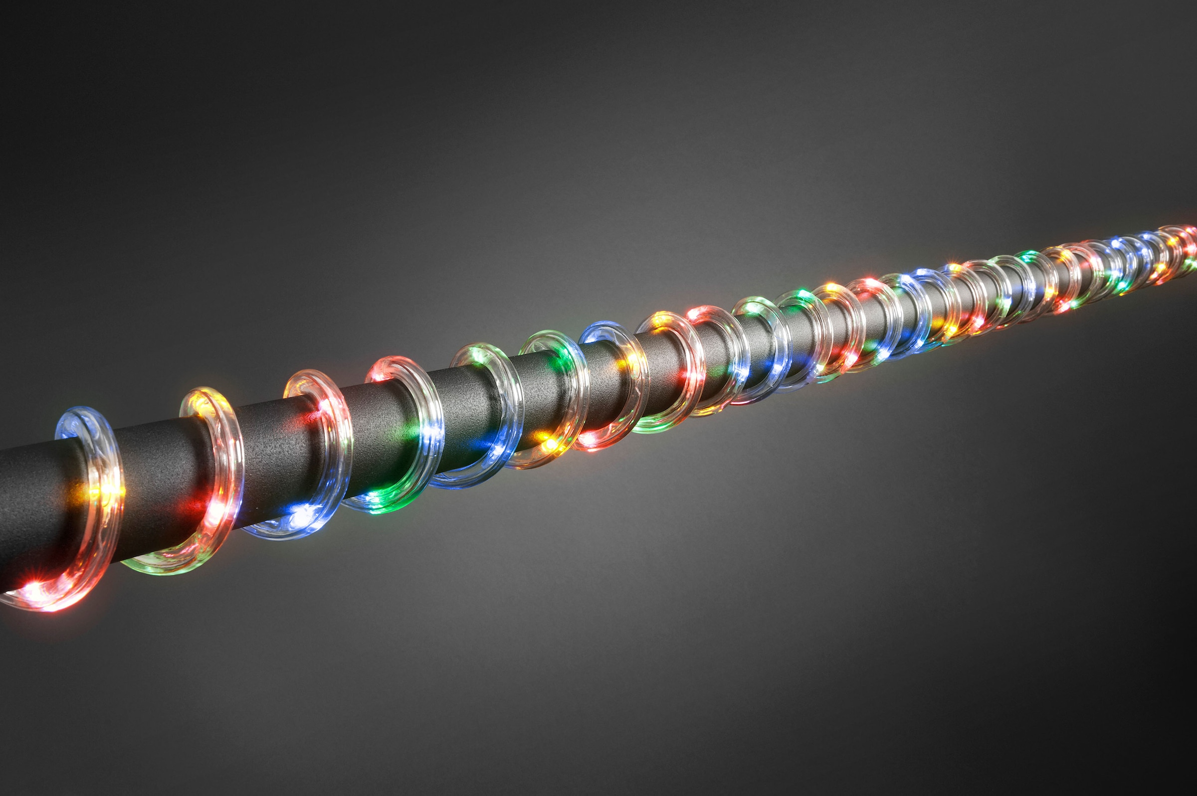 KONSTSMIDE LED-Lichterschlauch »Weihnachtsdeko aussen« 96 Stk.-flammig 6 m, mit Lichtsensor und 6h und 9h Timer, 96 bunte Dioden