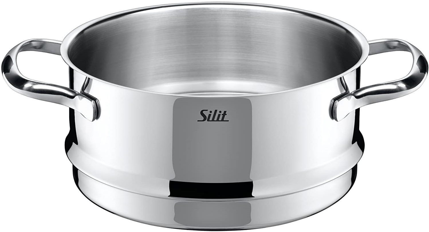 Silit Topf-Set »Toskana«, Edelstahl 18/10, (Set, 14 tlg., mit Milchtopf und Dampfgareinsatz), Silitherm-Allherdboden, induktionsgeeignet, spülmaschinengeeignet