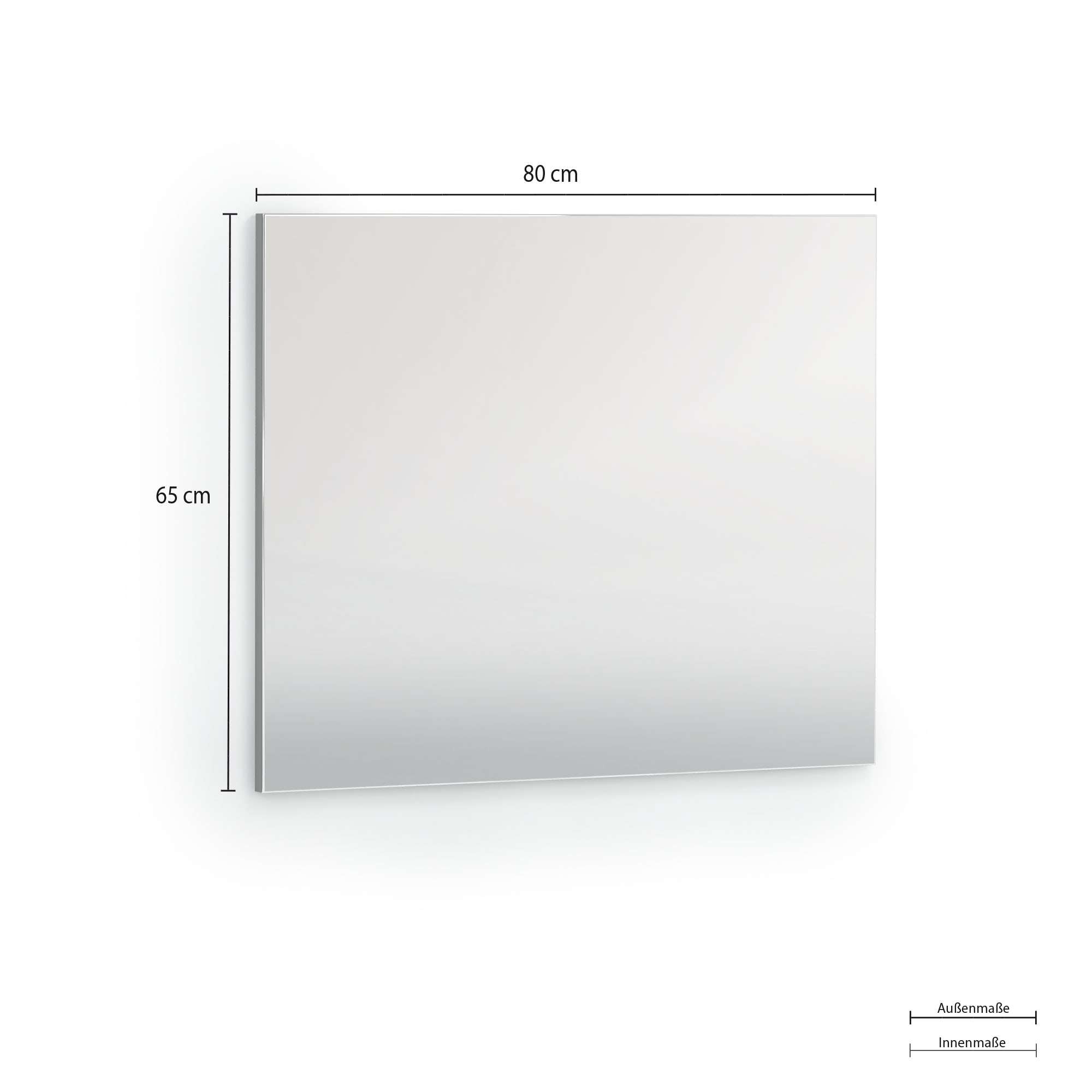 INOSIGN Garderobenspiegel »Tanko, Spiegel, Garderobenspiegel, 1-St.«, Made in Italy, hochkant oder quer montierbar, 80x65x2 cm