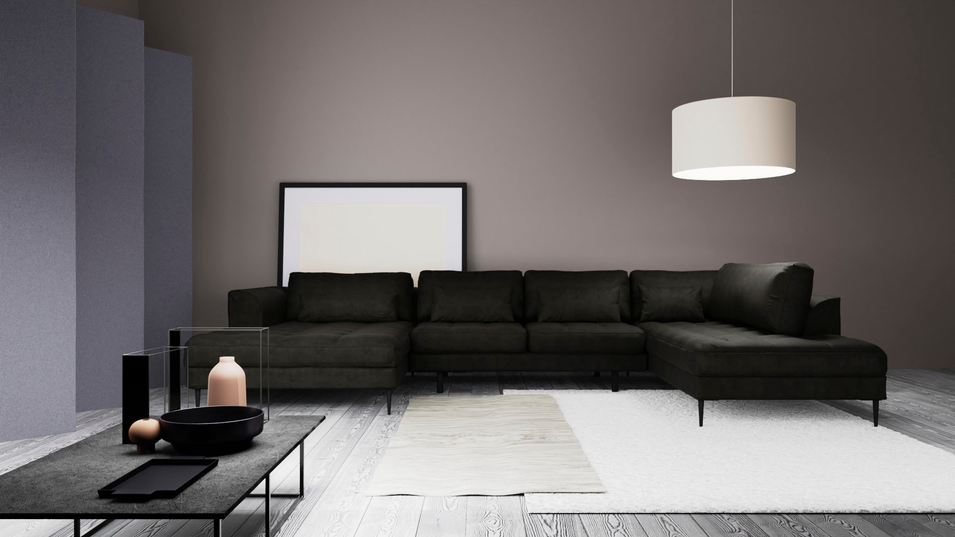 TRENDMANUFAKTUR Wohnlandschaft »Luzi, gemütliches Sofa, extra viel Platz, v günstig online kaufen