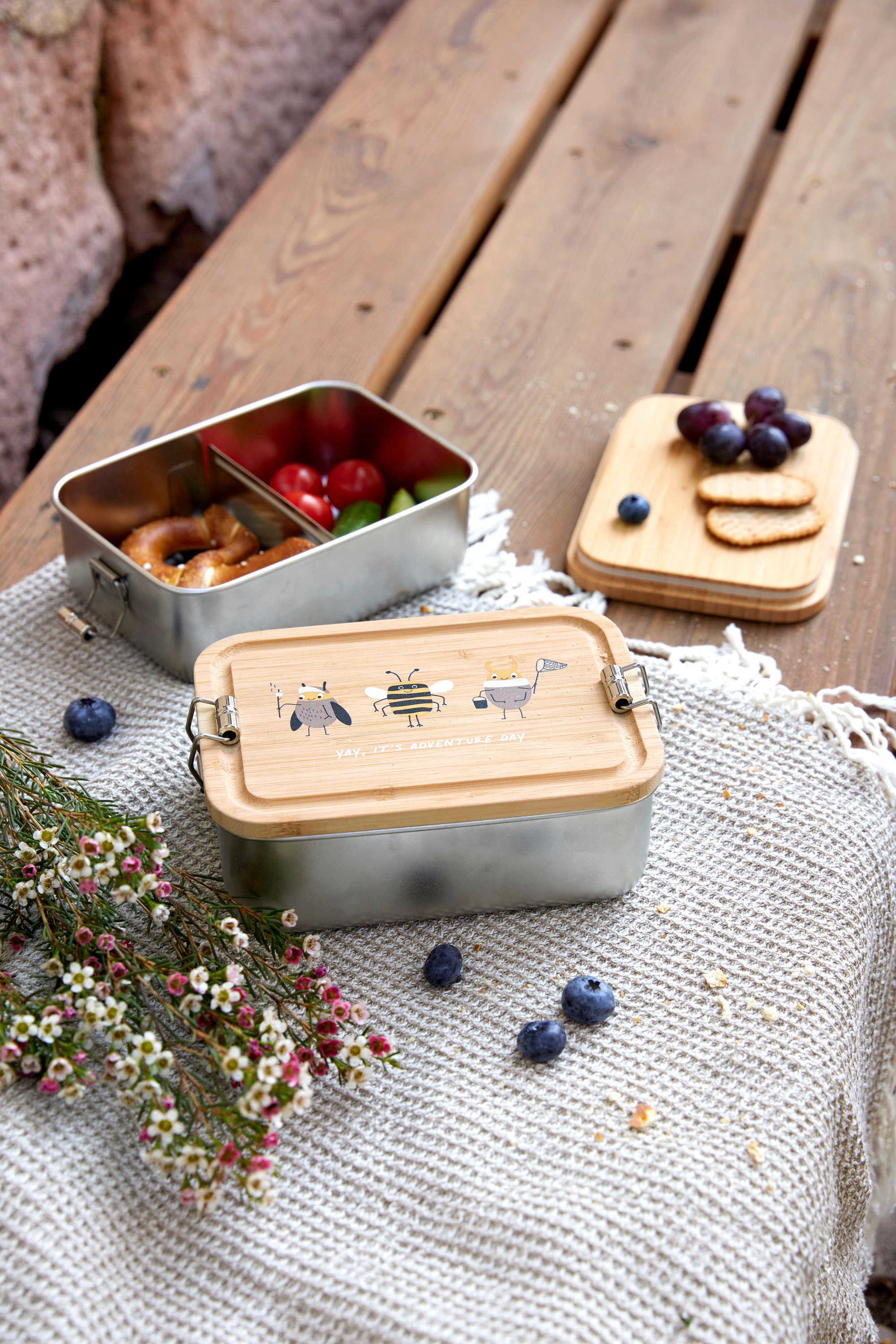 LÄSSIG Lunchbox »Bamboo Nature«, (1 tlg.), mit Holzdeckel