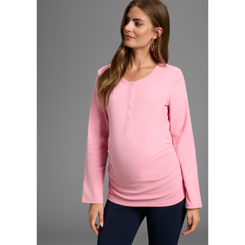 NEUN MONATE Umstandsshirt »2er Pack Stillshirts mit praktischem Ausschnitt« 2 Stk. tlg. 2er Pack Umstands-Shirt für Schwangerschaft und Stillzeit...