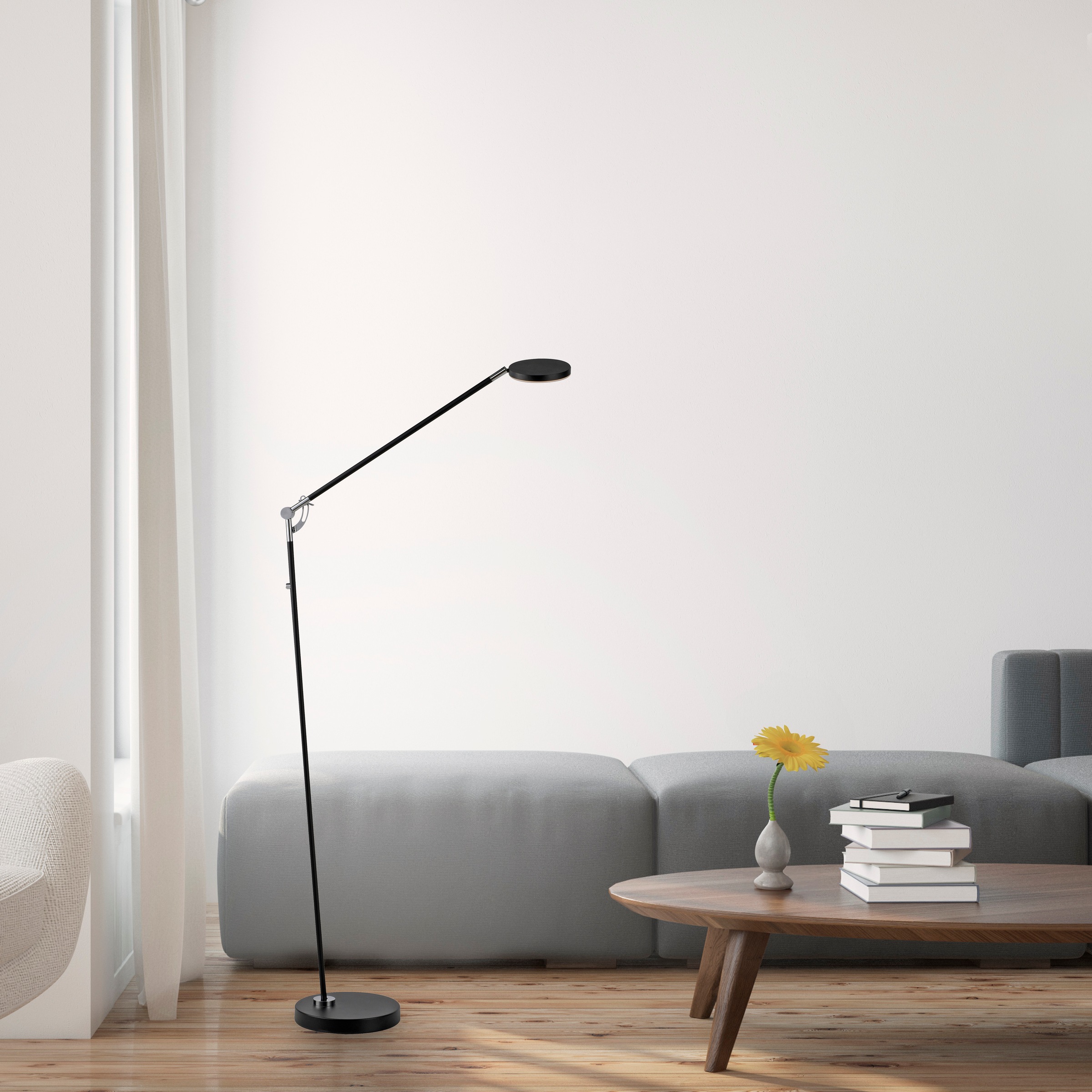 LeGer Home by Lena Gercke LED Stehlampe »LED Akku Stehleuchte SENNIA mit Ladestation« LED-Board 1 Stk. Warmweiß aufladbar, dreh- schwenkbar, Dockingstation, mobile Wohnzimmerlampe