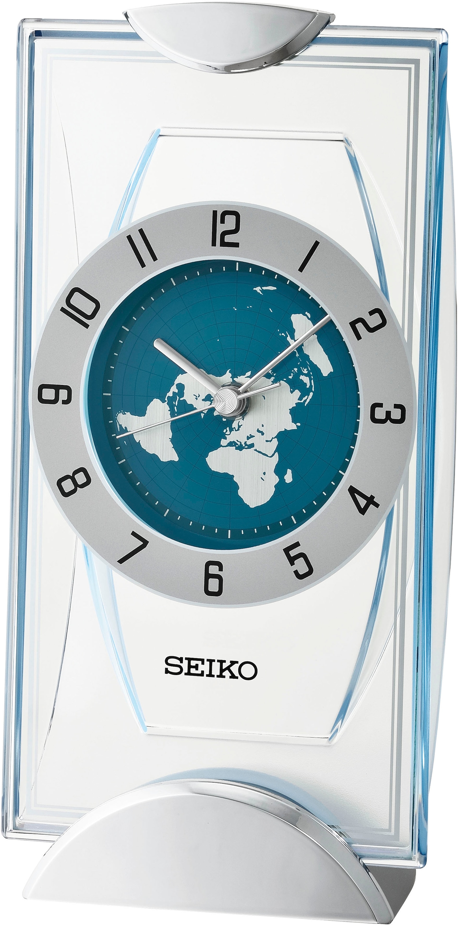 Seiko Tischuhr »Globus, QXG152S«, Quarzuhr, Wohnzimmer, Acrylglas günstig online kaufen