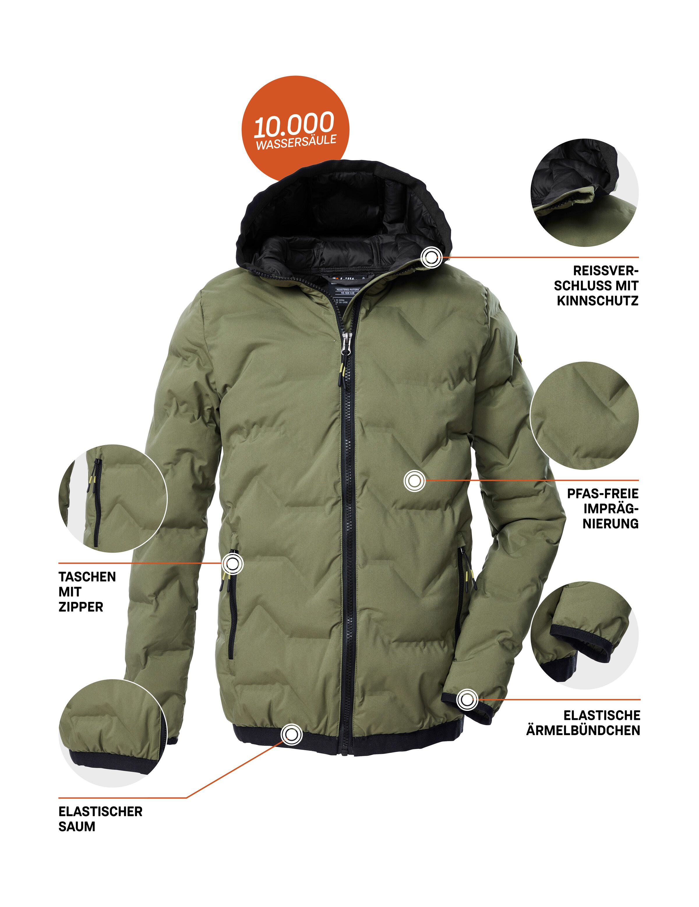 Killtec Steppjacke »KOW 229 BYS QLTD JCKT« Winddichte, wasserabweisende Kinderjacke mit 10.000 mm Wassersäule