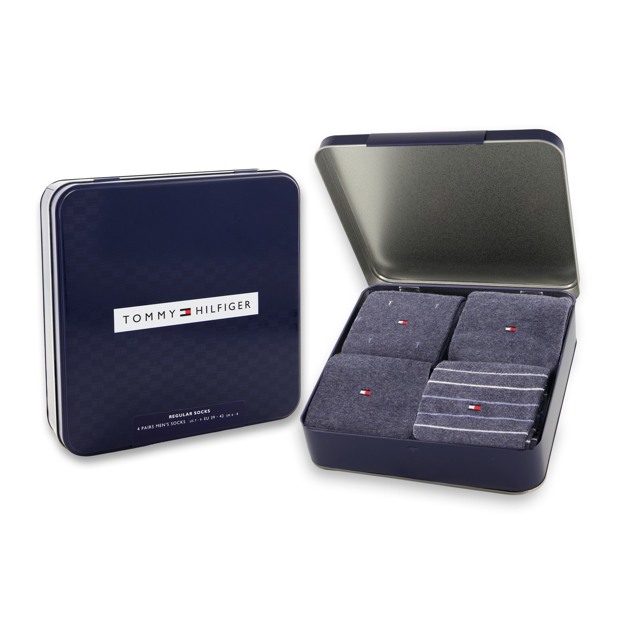 Tommy Hilfiger Socken »TH MEN SOCK 4P TIN GIFTBOX«, (4er Pack)