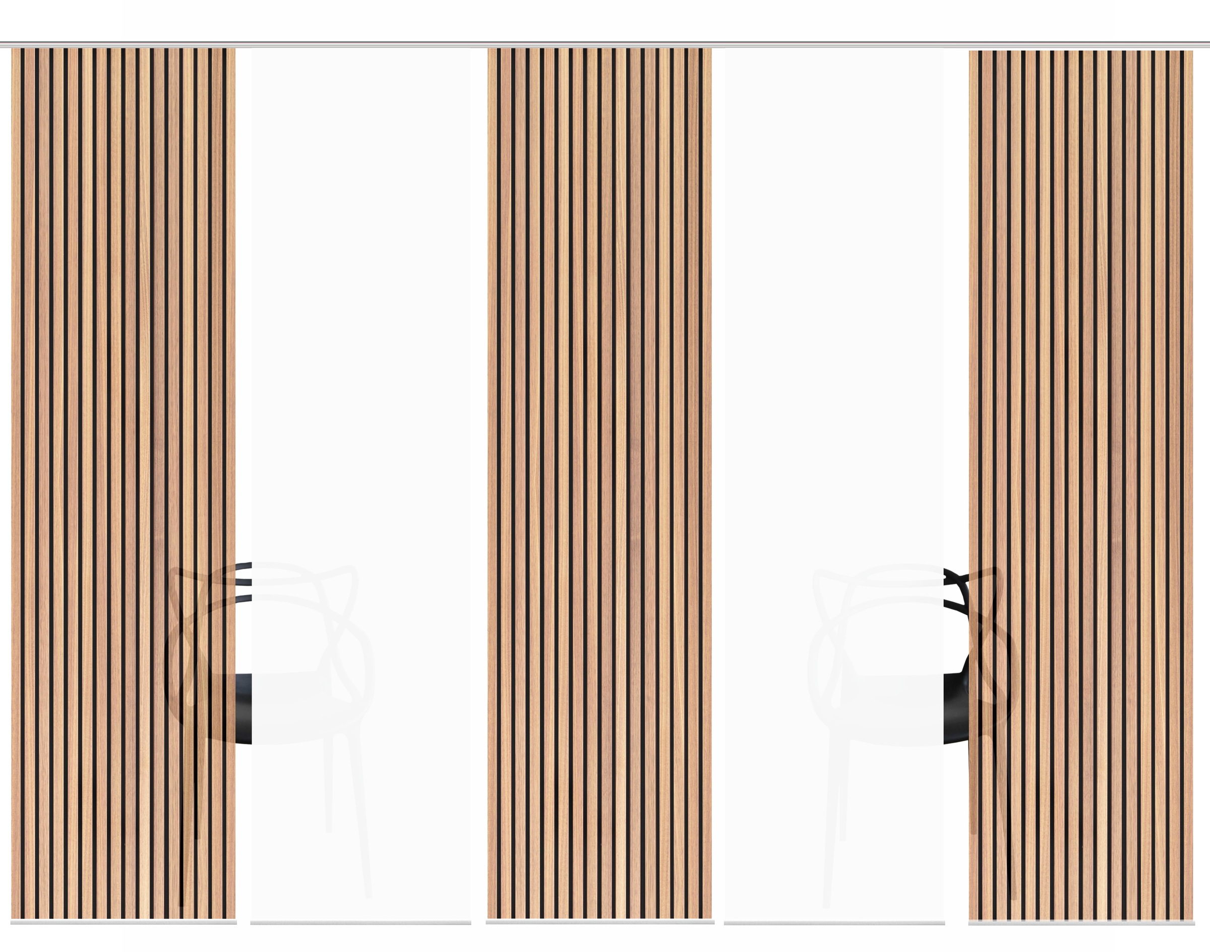 HOME WOHNIDEEN Schiebegardine »PANILO« Paneelwagen 5 Stk. tlg. Schiebewand günstig online kaufen