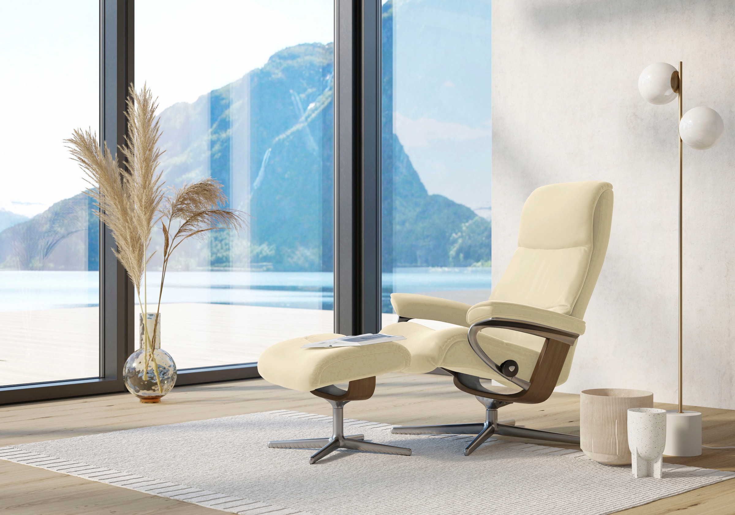 Stressless "View" mit Cross Base, Größe S, M & L, Holzakzent Eiche günstig online kaufen