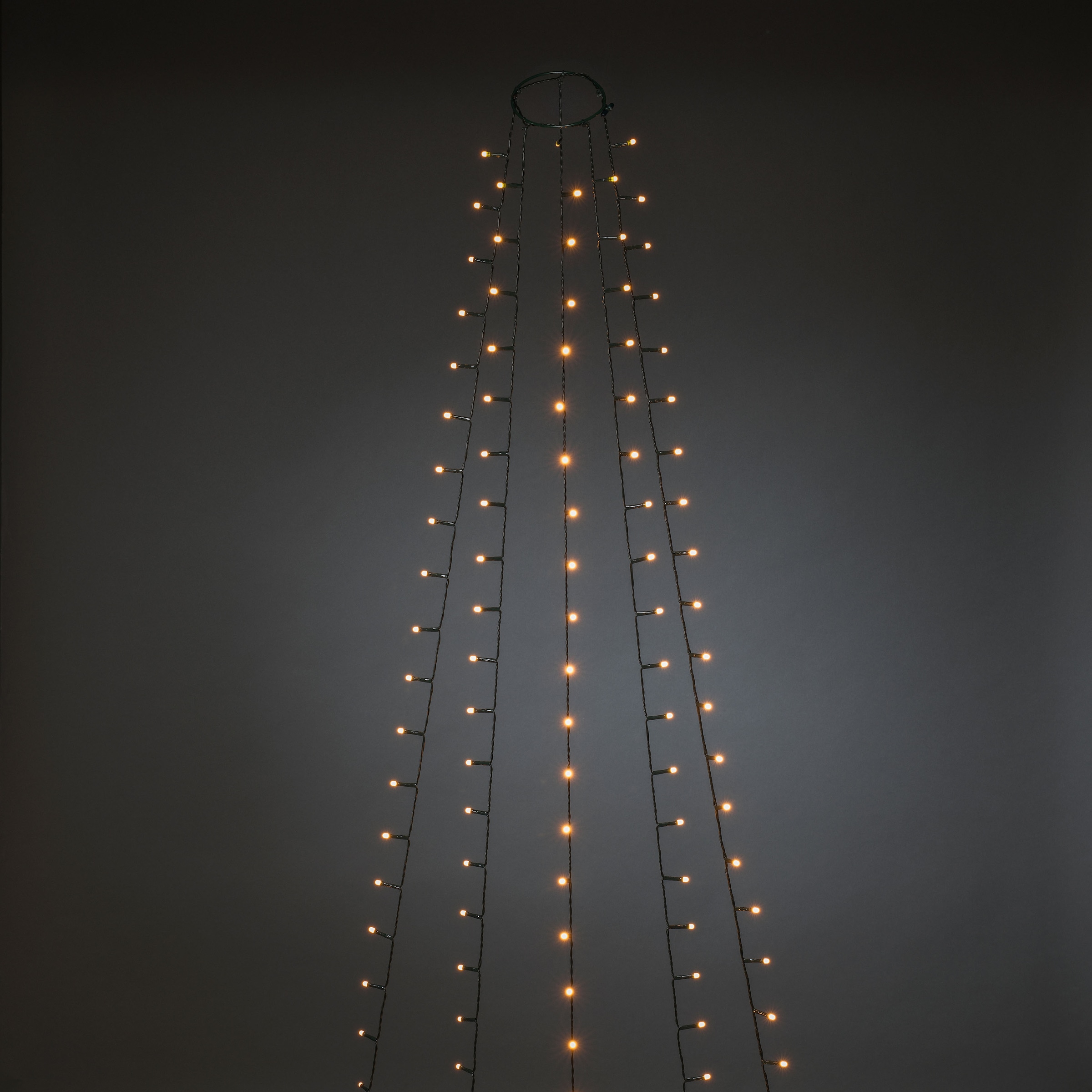 KONSTSMIDE LED-Baummantel »Weihnachtsdeko, Christbaumschmuck«, 200 St.-flammig, LED Lichterkette mit Ring Ø 8, 5 Stränge à 40 Dioden, gefrostet