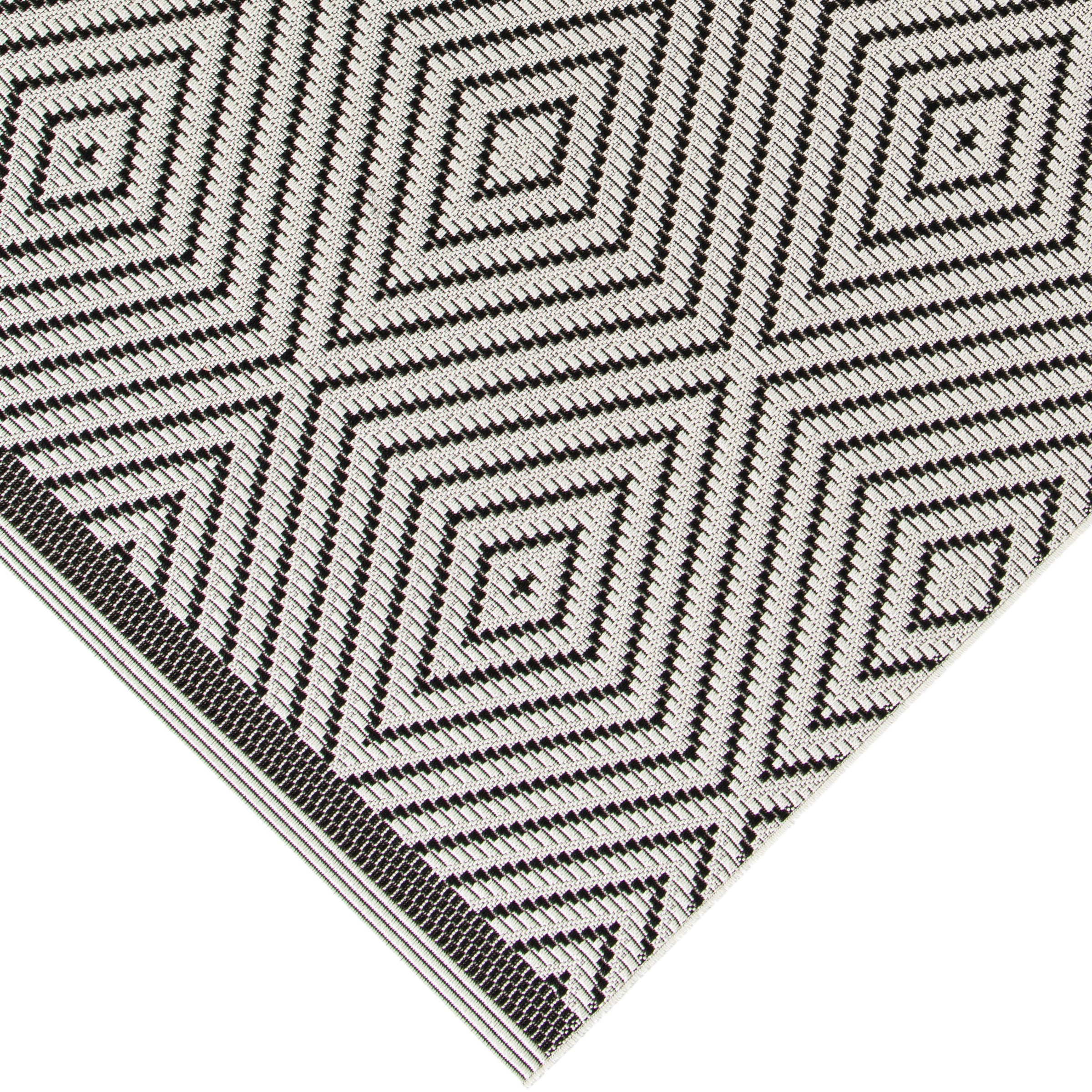 Primaflor-Ideen in Textil Teppich »Outdoorteppich GRANADA - Geo«, rechteckig, 4 mm Höhe, Flachgewebe, Rauten, In- und Outdoor geeignet, für Balkon & Terrasse