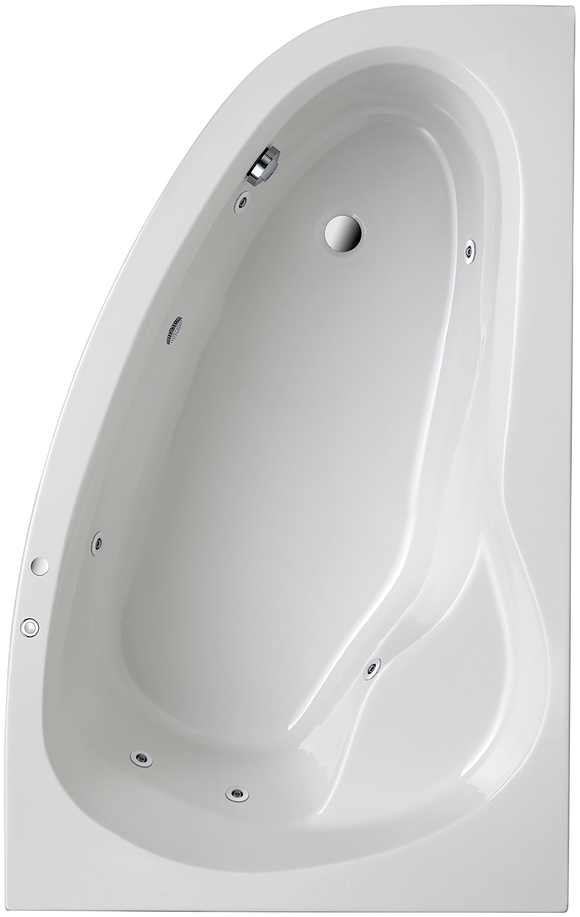 OTTOFOND Whirlpool-Badewanne »Loredana« Höhe 44 cm Seifenablage Typ 1, chro günstig online kaufen