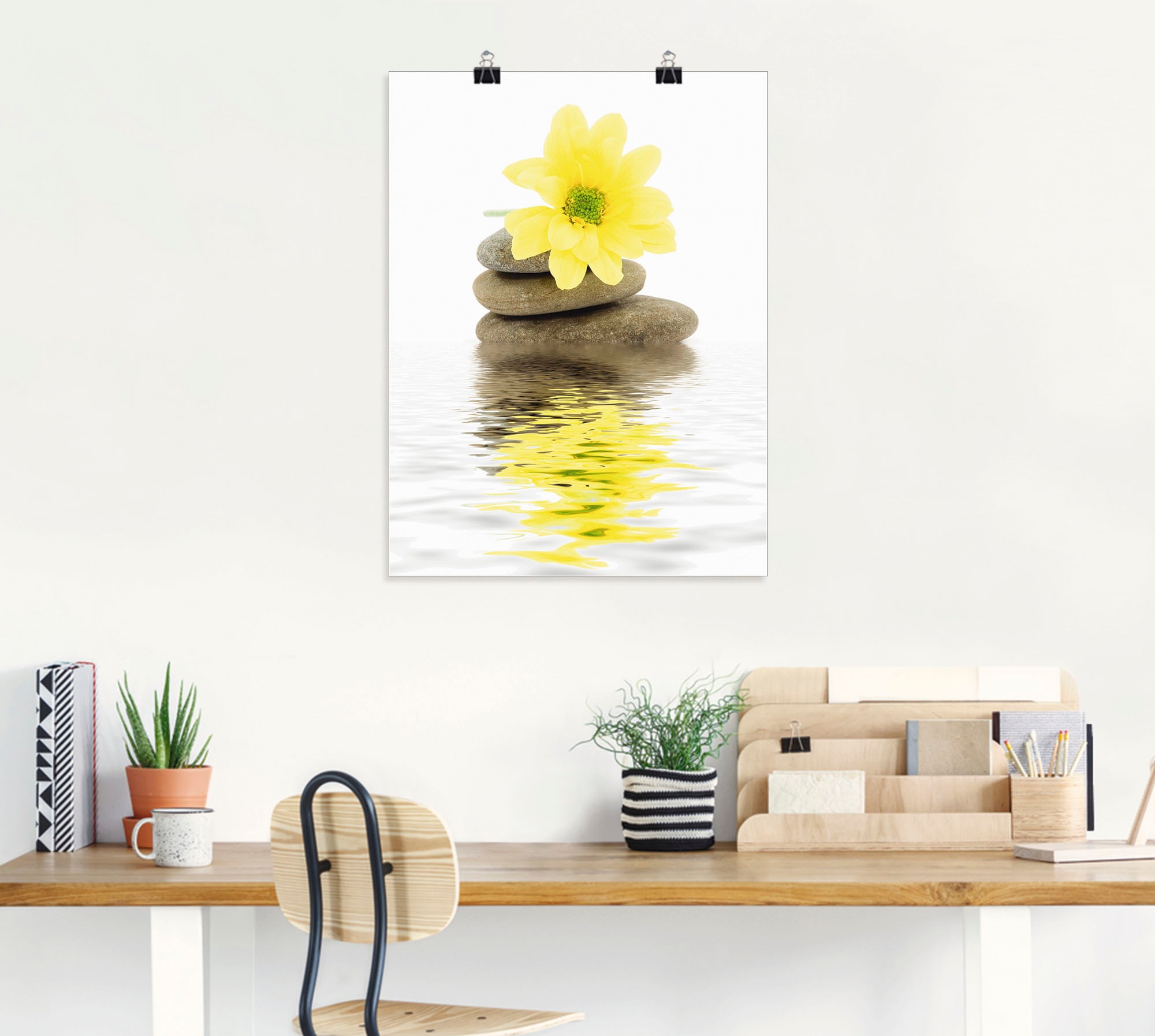 Artland Wandbild »Zen Spa Steine mit Blumen II« Zen 1 Stk. tlg. als Leinwandbild, Poster in verschied. Größen