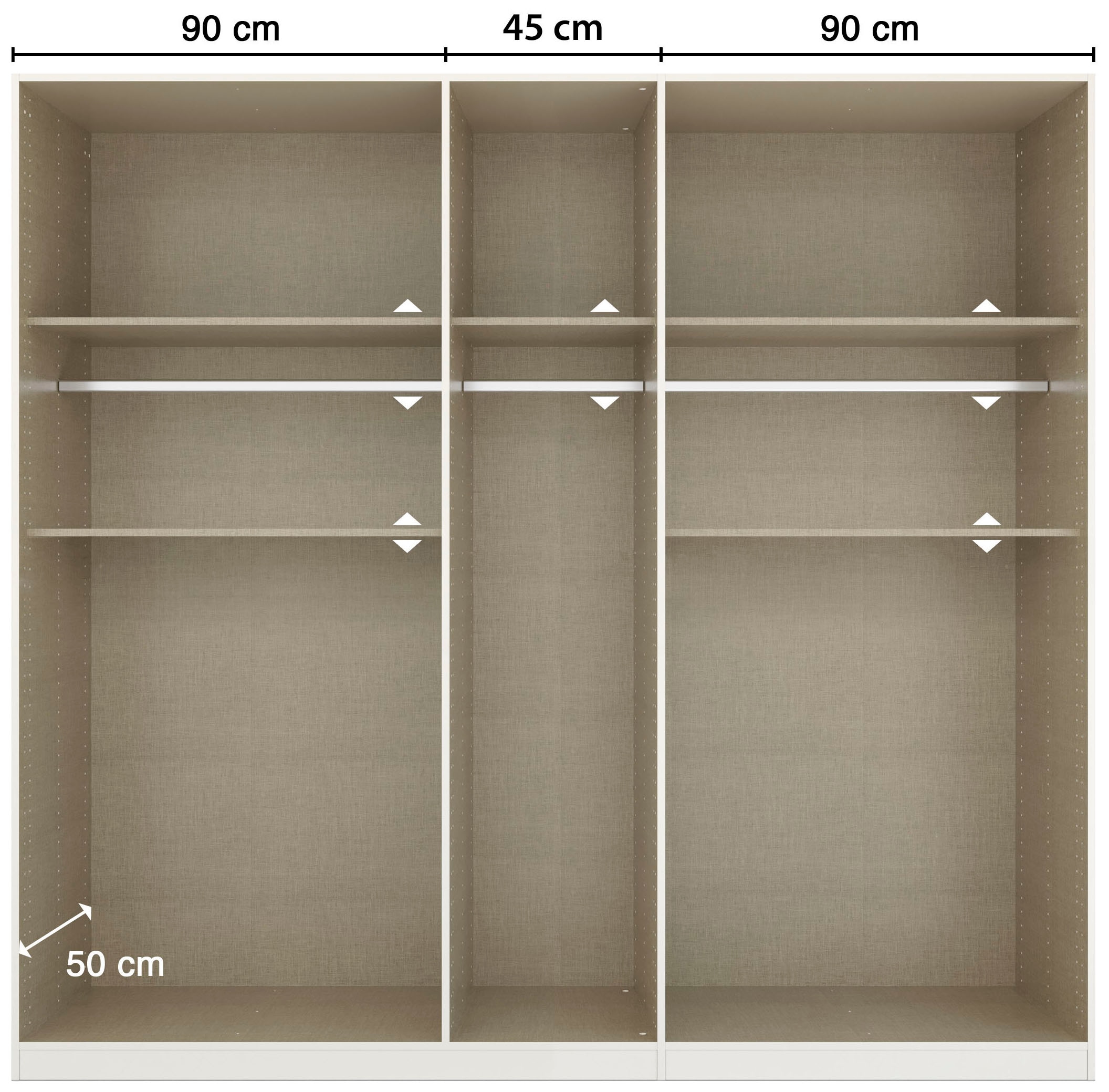 rauch Drehtürenschrank »Kleiderschrank Schrank Garderobe Wäscheschrank TICAO«, (Schubladen in der Höhe variabel positionierbar), mit 2 geräumigen Schubladen, viel Stauraum MADE IN GERMANY