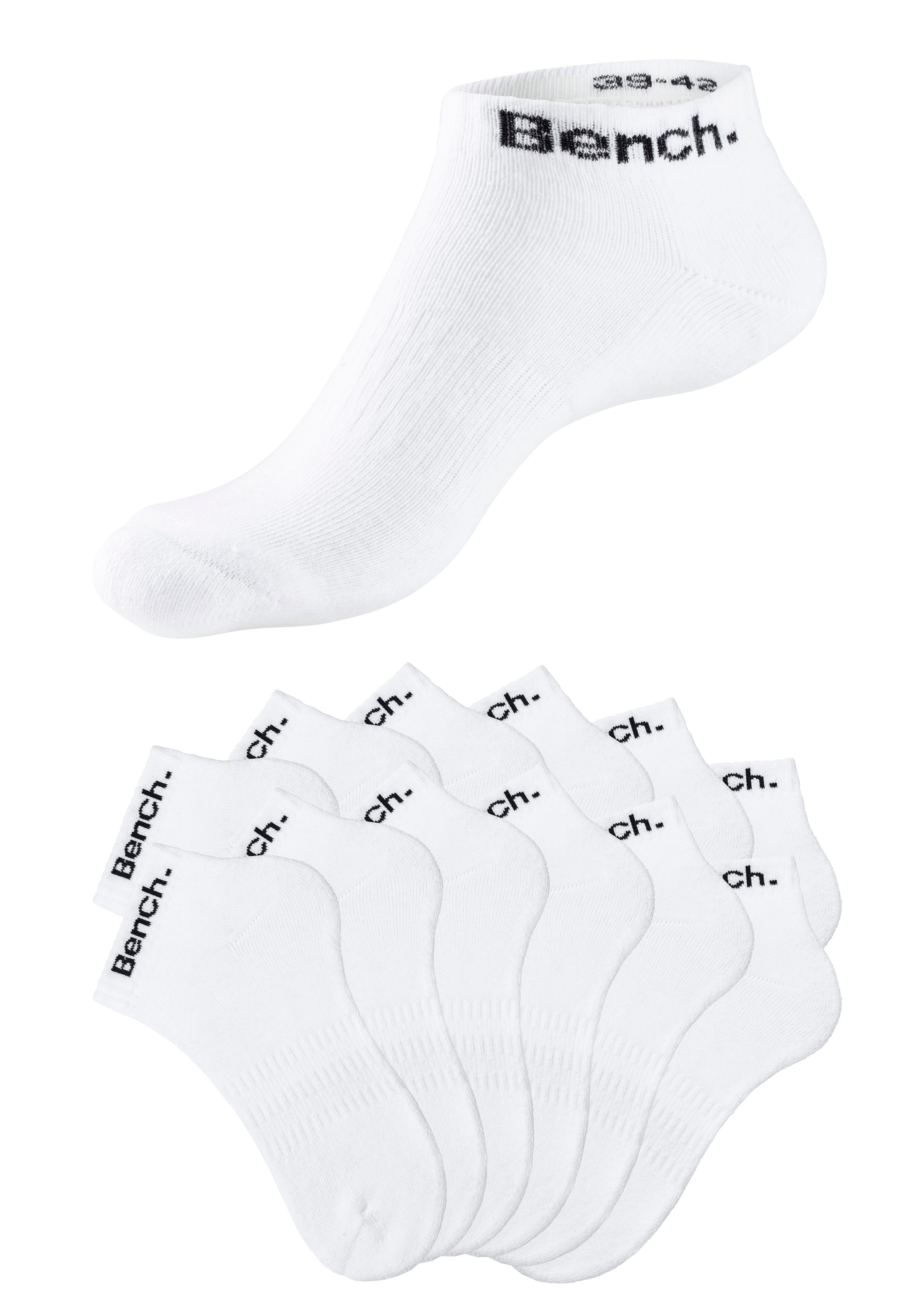 Bench. Sportsocken, (Packung, 12 Paar), Tennis Kurzsocken mit Halbfußfrottee