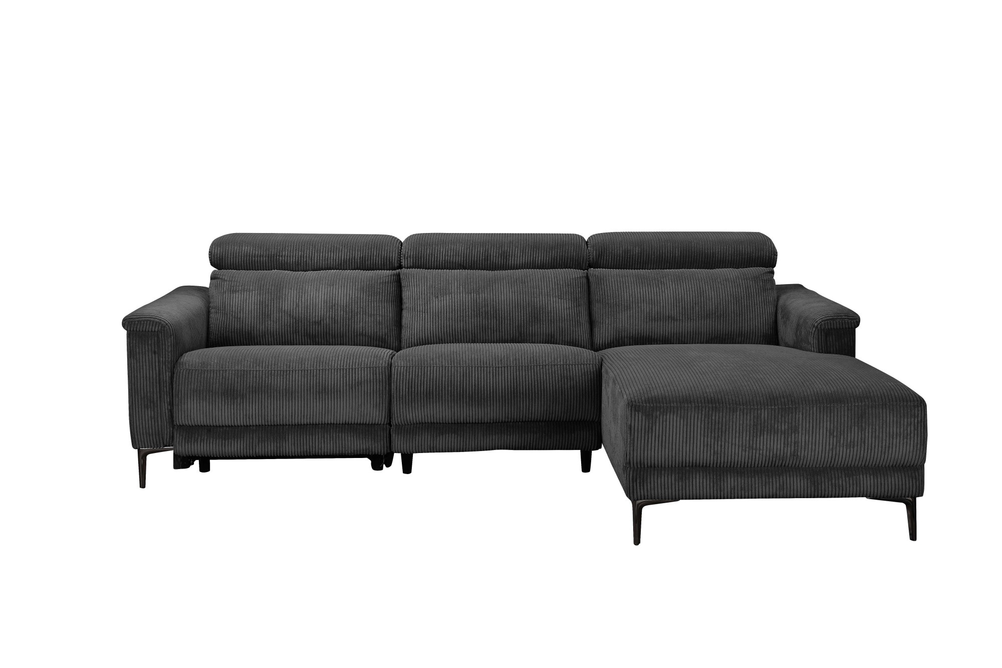 Home affaire Ecksofa »LUND Cord, L-Form, 261 cm, man. o. elektr. Relaxfunkt günstig online kaufen
