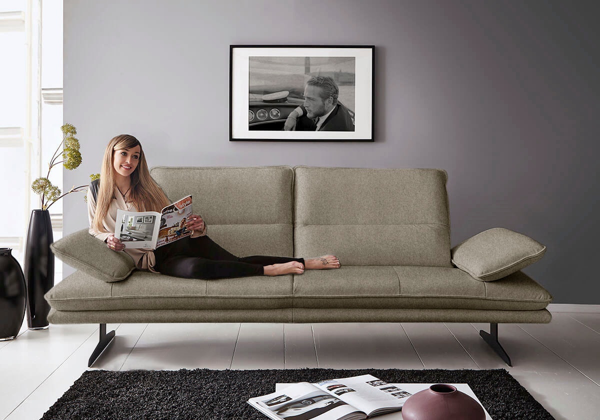 W.SCHILLIG 2,5-Sitzer »broadway, Designsofa mit tollem Sitzkomfort« Sitztiefenverstellung, Kopfteil- & Seitenteilverstellung, Breite 216cm