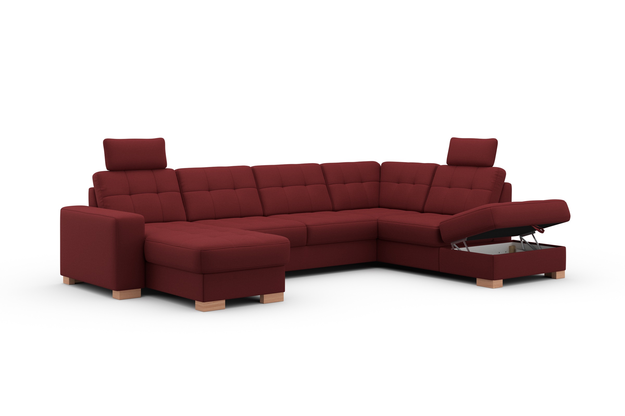 sit&more Wohnlandschaft »Quincy U-Form«, wahlweise mit Bettfunktion und Bettkasten