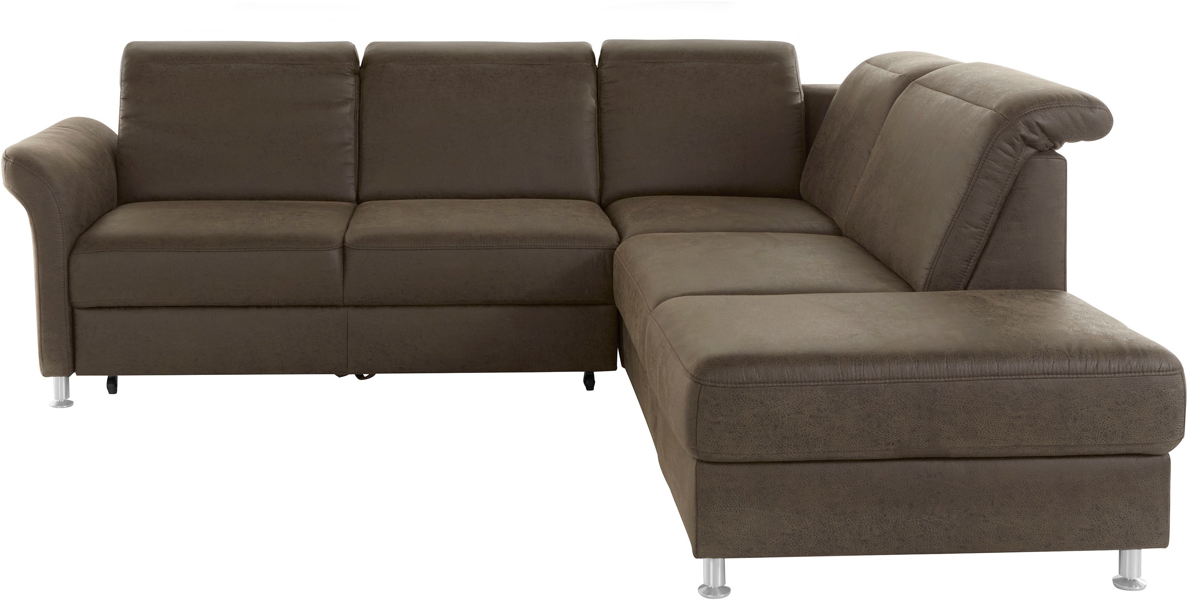 sit&more Ecksofa »Darwin L-Form«, inklusive Federkern, wahlweise mit Kopfteilverstellung, Bettfunktion