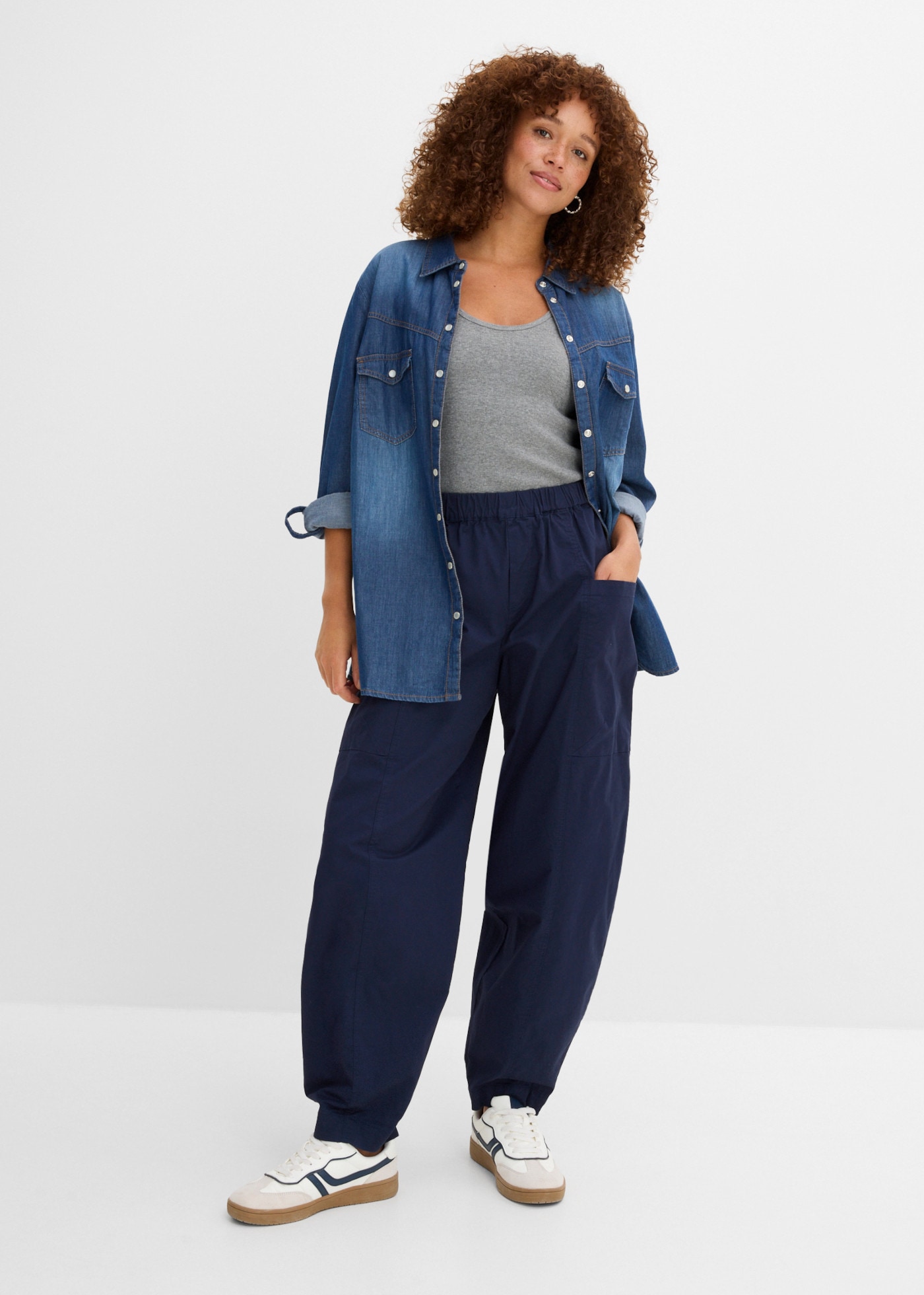 bonprix Pumphose  extra weiter Schnitt, bequemer Bund, lockere Passform im Loose Fit
