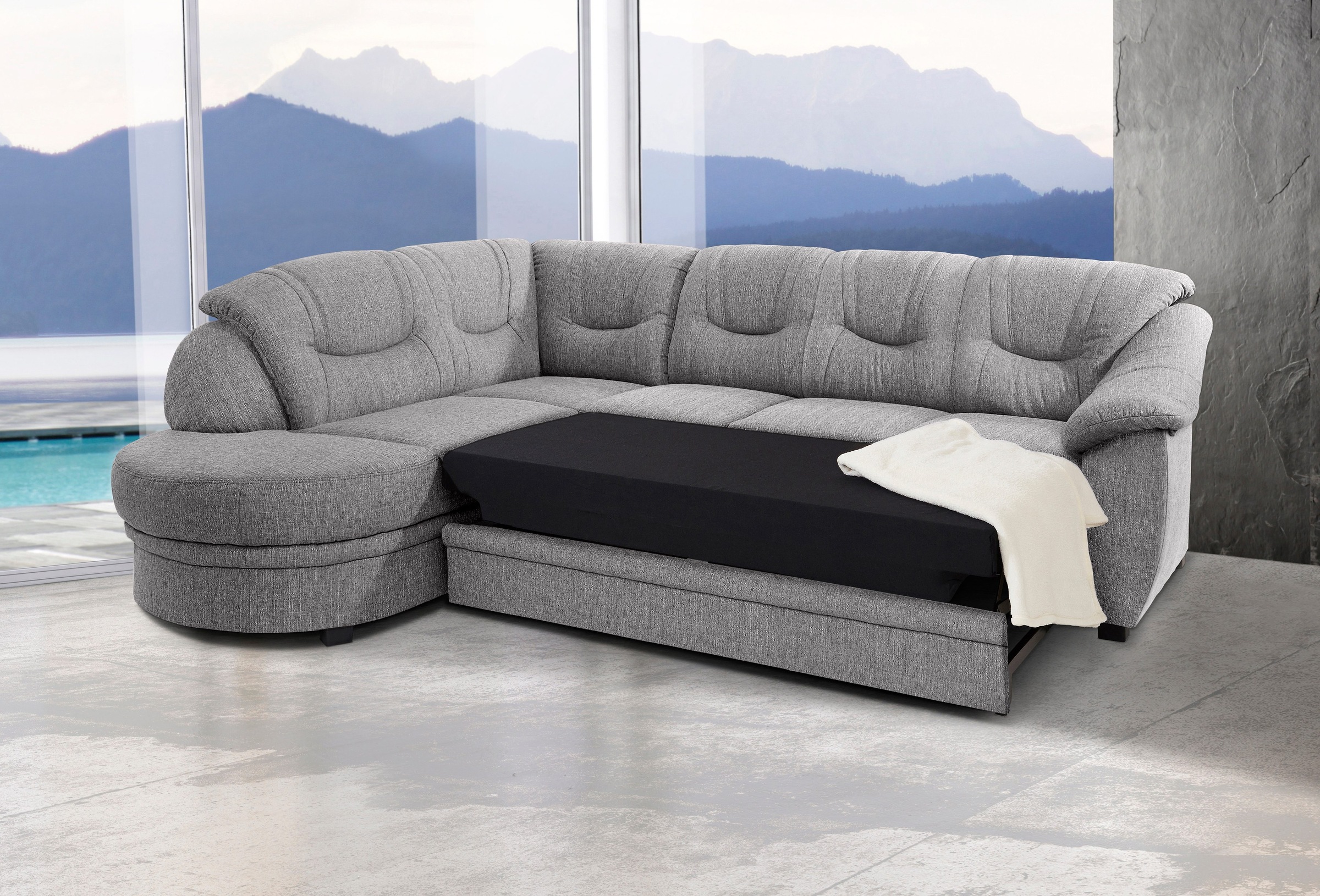 sit&more Ecksofa »Savoni L-Form«, wahlweise mit Bettfunktion