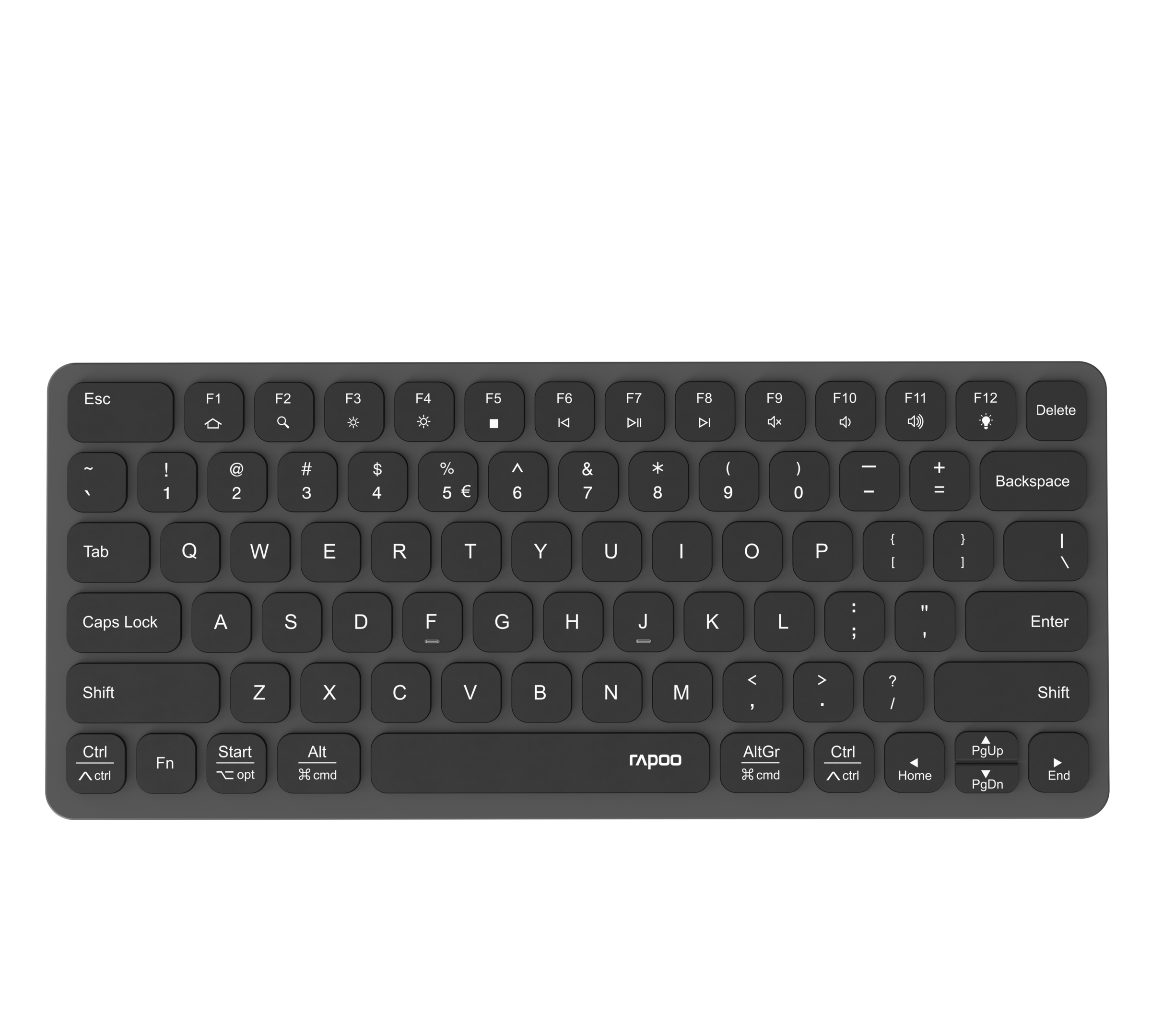 Rapoo Ultra-Slim-Tastatur »UCK-6001 Flache Tastatur mit 8-in-1 USB-C Multiport Adapter, QWERTZ« () Zusatzfunktionen: SD/MicroSD-Slot