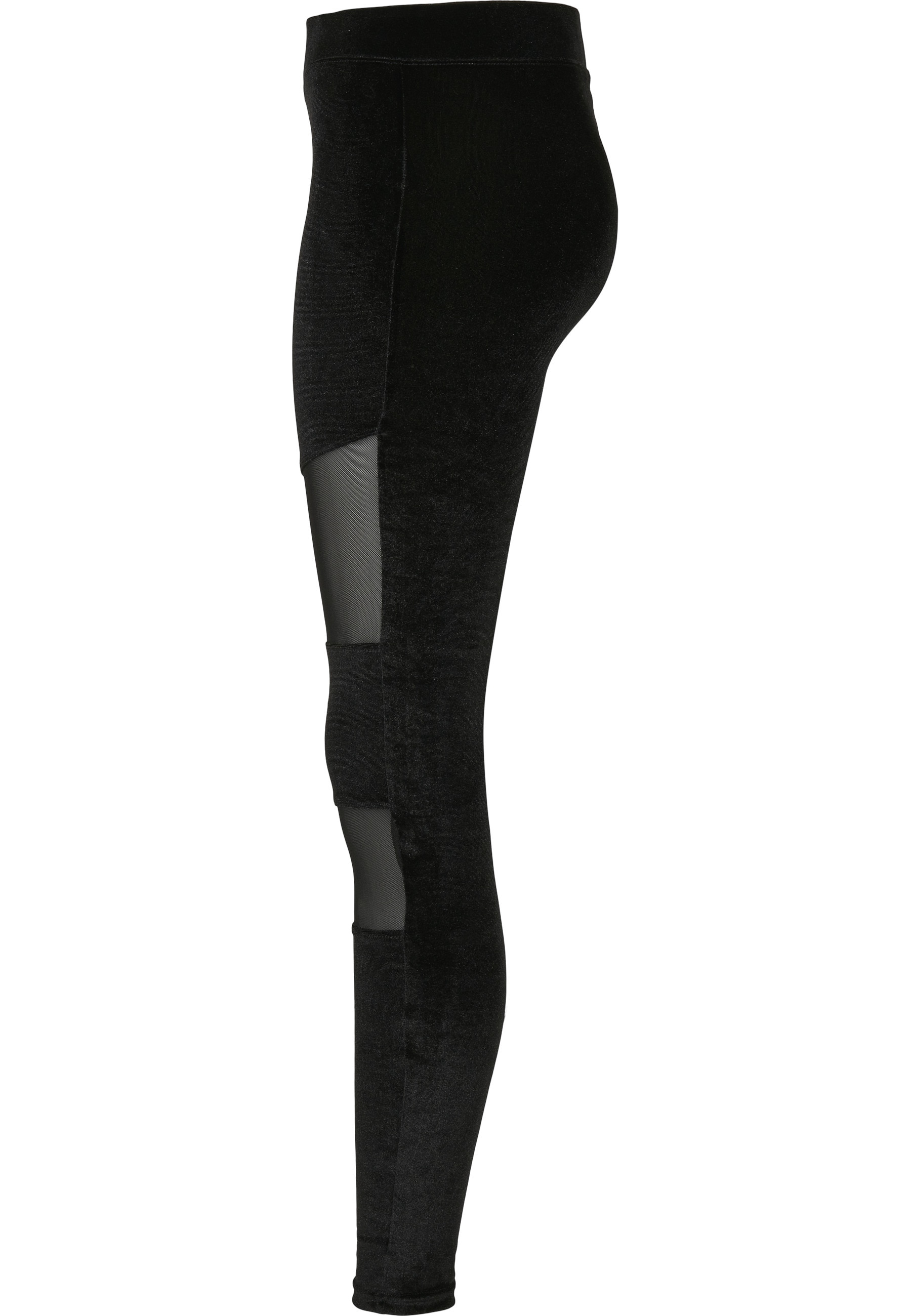 URBAN CLASSICS Leggings »Urban Classics Damen Ladies Velvet Tech Mesh Leggings«
