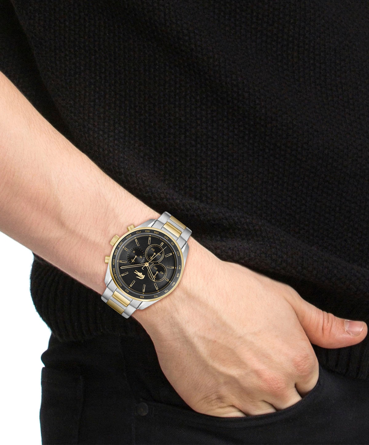 Lacoste Chronograph »VANCOUVER«, Quarzuhr, Armbanduhr, Herrenuhr, Stoppfunktion, Edelstahlarmband