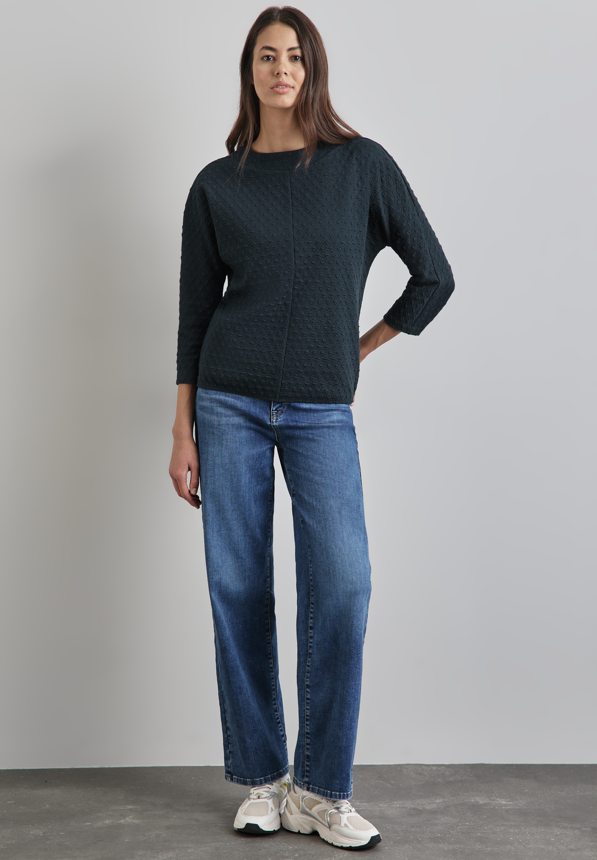 STREET ONE 3/4-Arm-Shirt, mit Strukturmuster