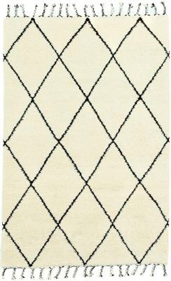 2. Bild von THEKO Wollteppich »MARMOUCHA 05«, rechteckig, reine Wolle, Rauten Design, mit Fransen