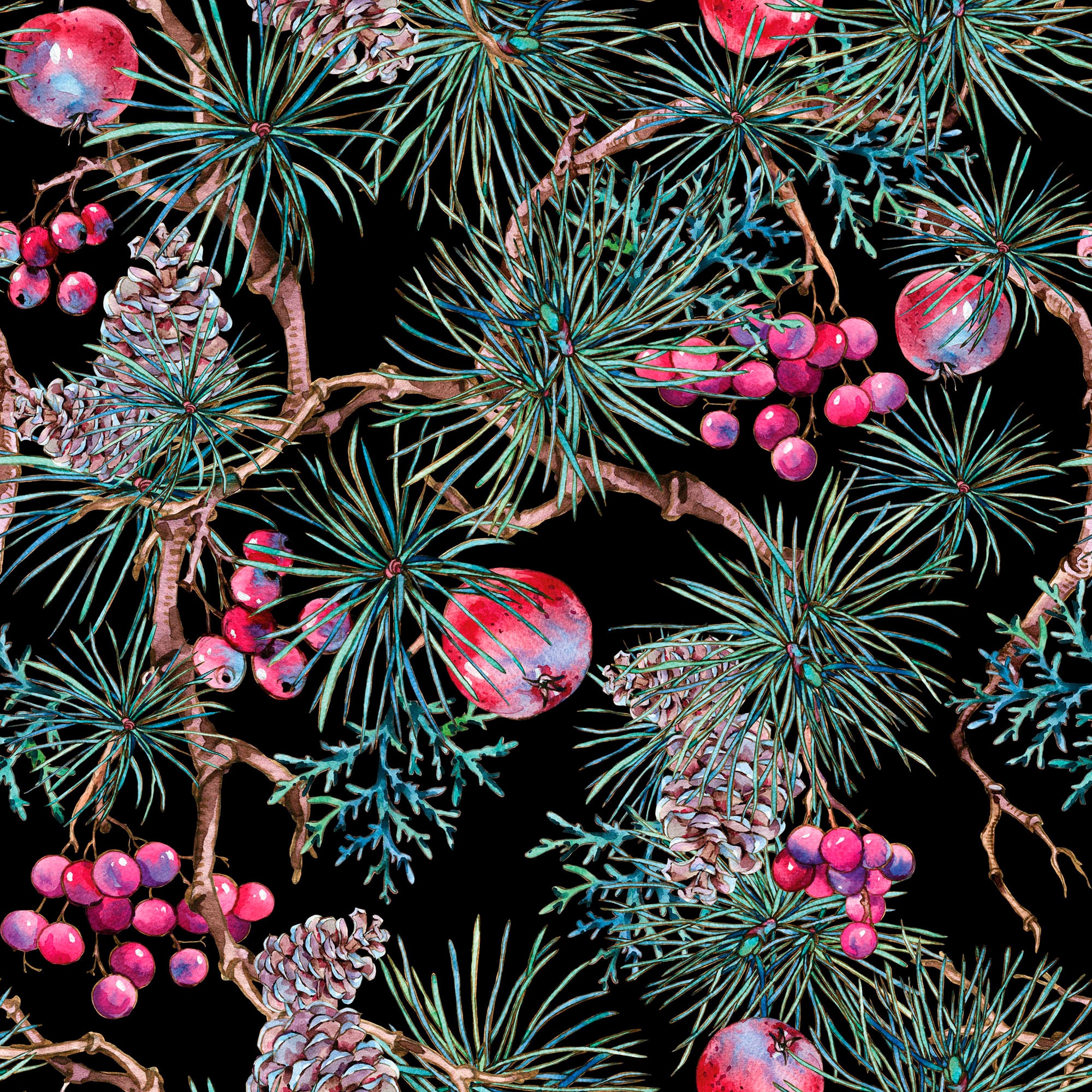 queence Dekokissen »Under the Mistletoe«, Kissenhülle,Mistelzweig,Weihnachten,Festlich,Grünes Motiv,Winterlich