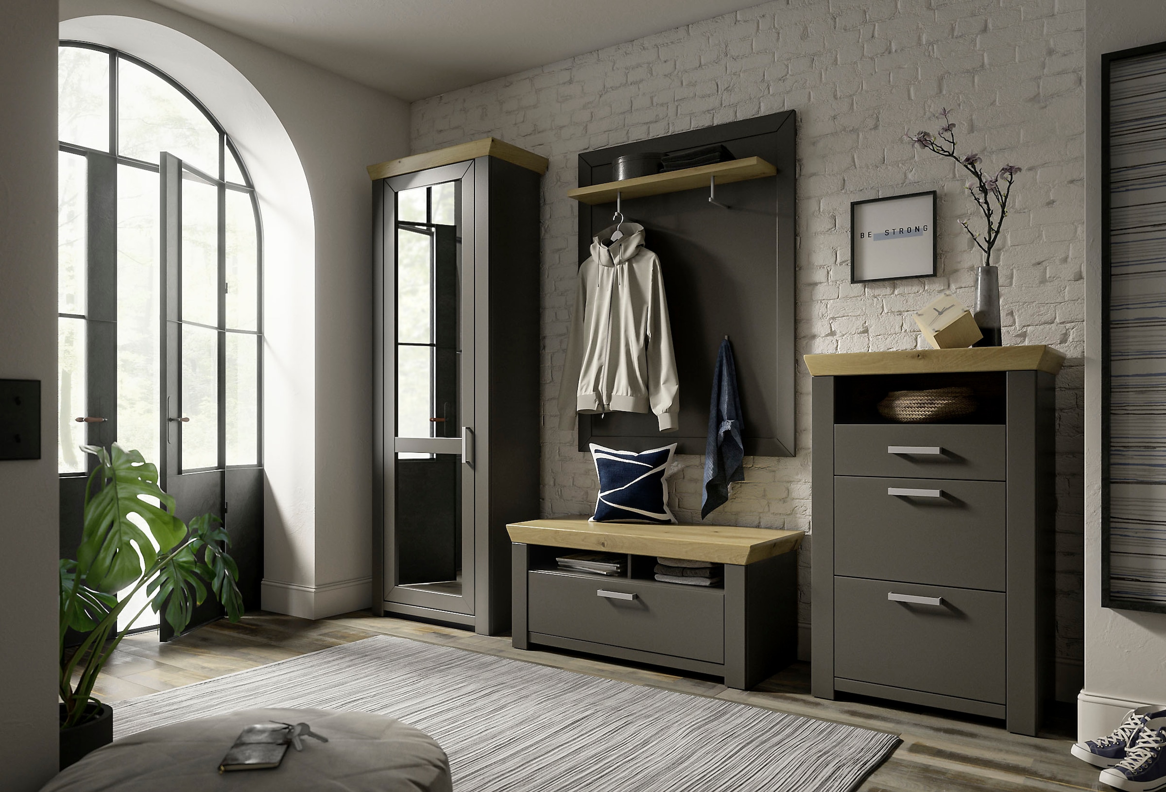 set one by Musterring Garderoben-Set »GA York Kombi 55« Set, 4 Stk. tlg. günstig online kaufen