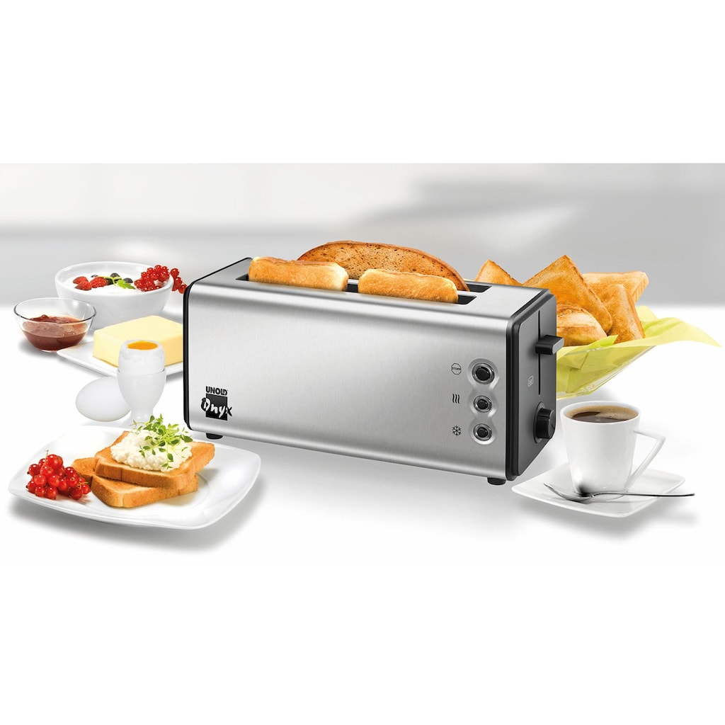 Unold Toaster »Onyx Duplex 38915«, 2 lange Schlitze, für 4 Scheiben, 1400 W