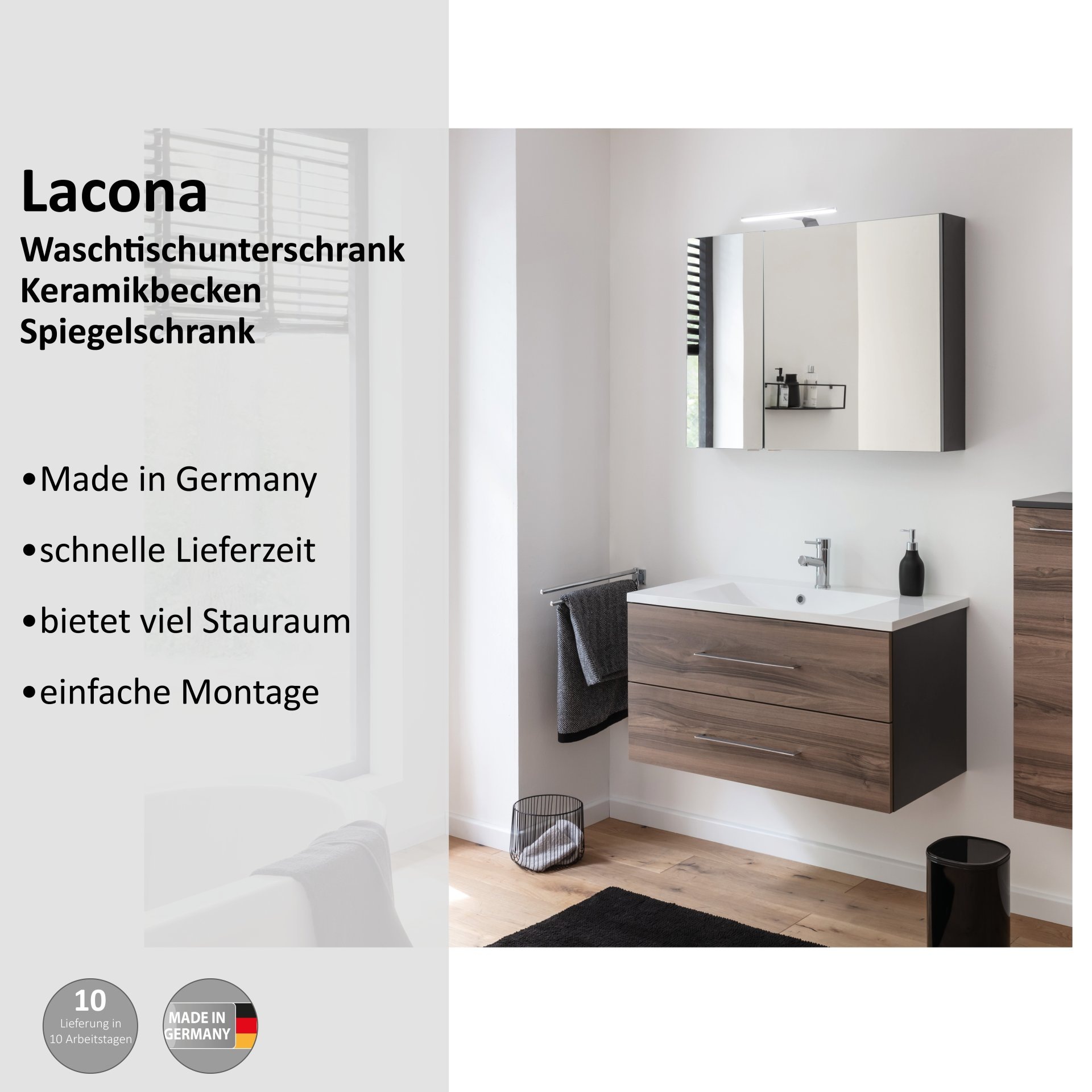 FACKELMANN Badmöbel-Set, (3 St.)