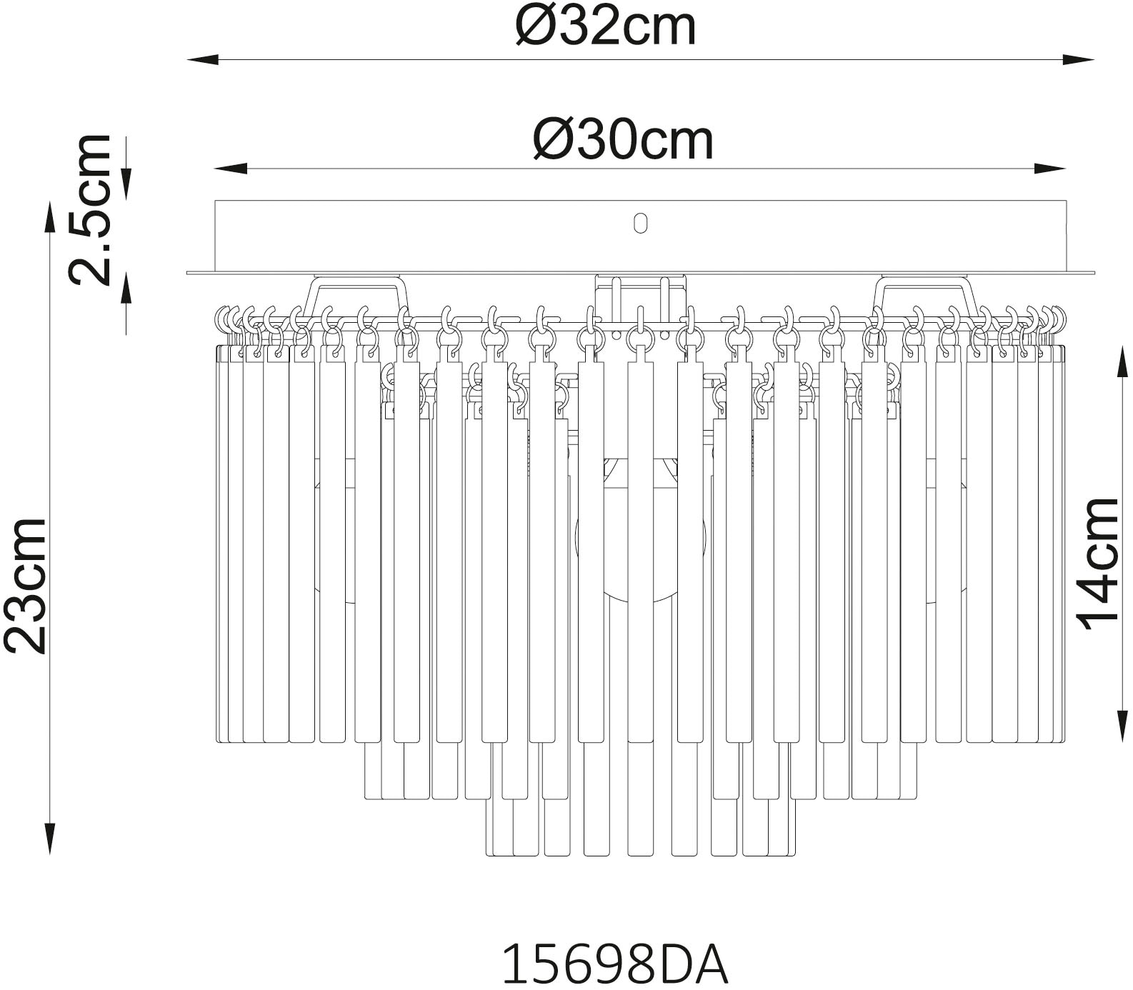 GLOBO LIGHTING Deckenleuchte »GORLEY«, Leuchtmittel E14 | ohne Leuchtmittel, Deckenleuchte/Glasstäbe/Glas amber/Wohnzimmer/Esszimmer