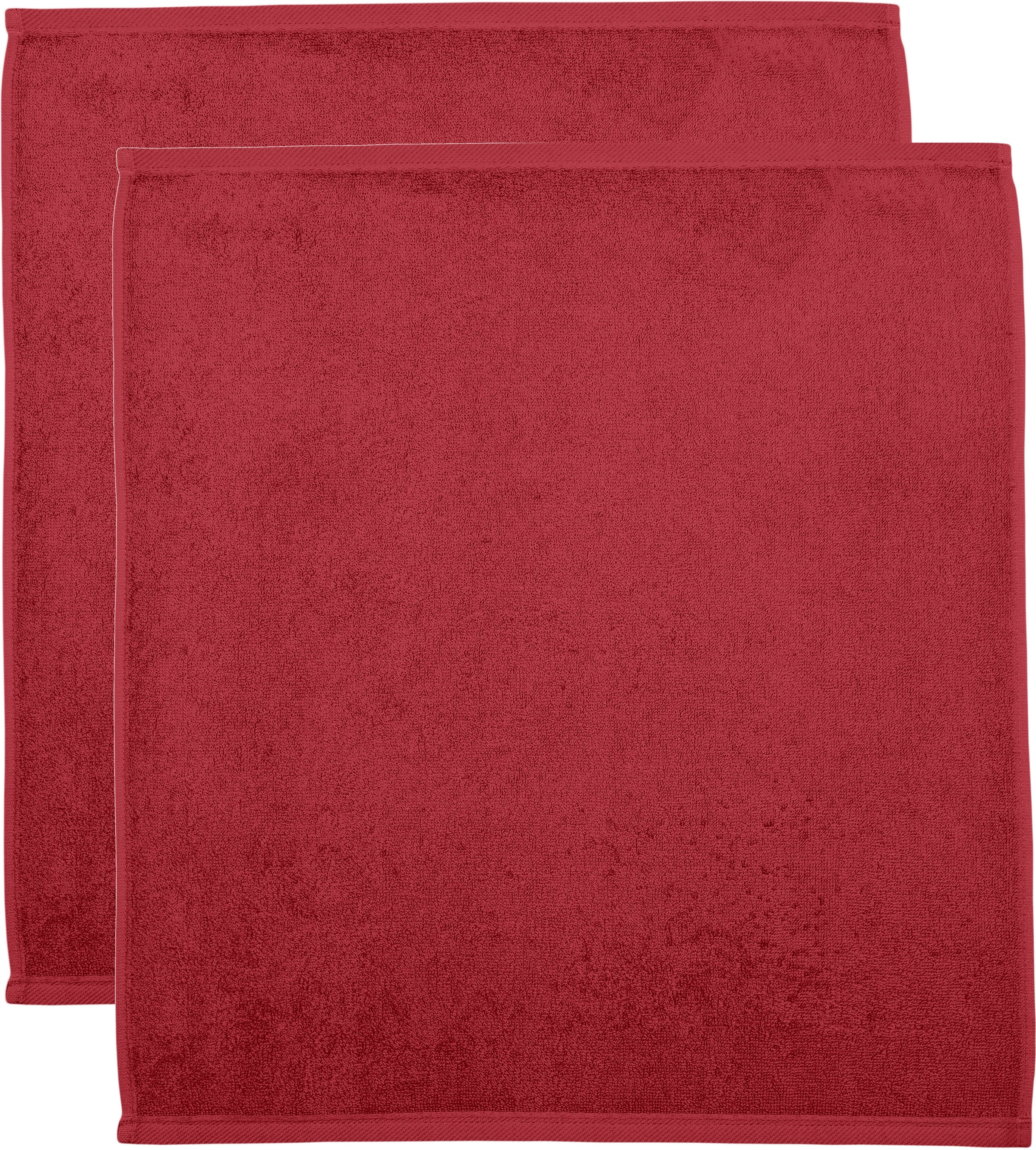 ROSS Geschirrtuch »Küchen-Frottiertuch, 50x50 cm«, (Set, 2 tlg.), vielseitig einsetzbarer Küchenhelfer aus 100% Baumwolle, unifarben