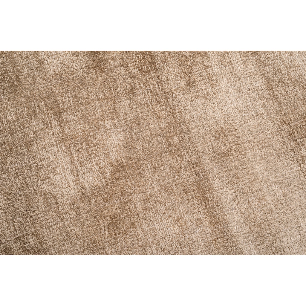TOM TAILOR Teppich »Shine uni«, rechteckig, 8 mm Höhe, Handweb Teppich, 100% Viskose, handgewebt, mit elegantem Schimmer, Wohnzimmer