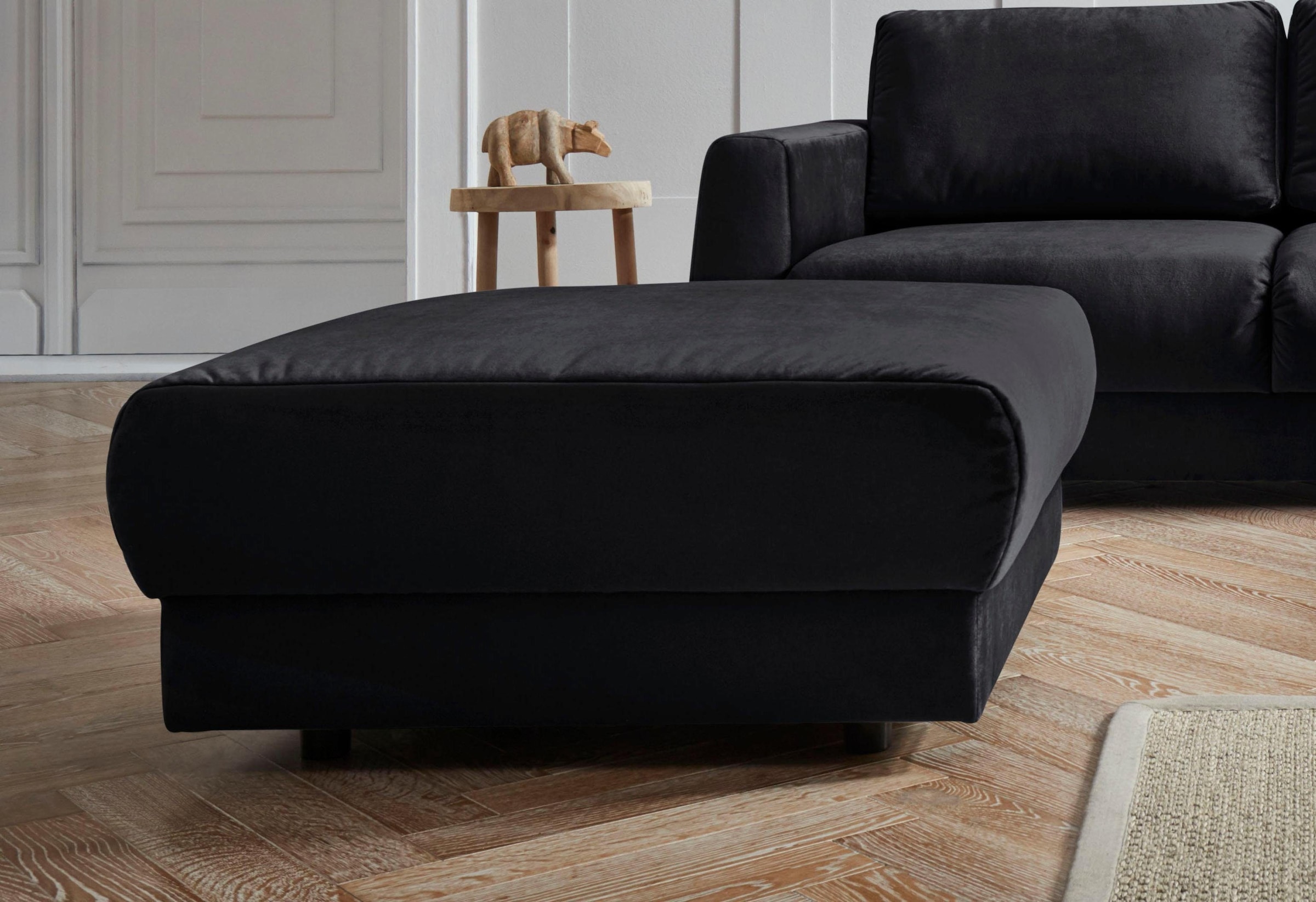 Home affaire Hocker »Hobro« in 3 Bezugsstoffen und vielen Farben, Design by günstig online kaufen