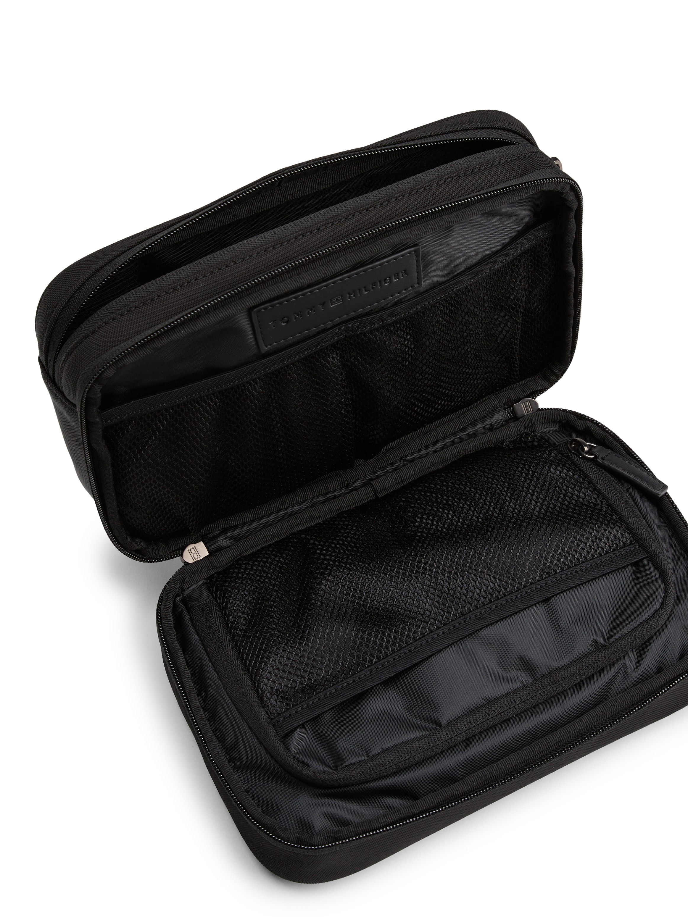 Tommy Hilfiger Kulturbeutel »TH NYLON TRAVEL WASHBAG«, Reise, Geschäftreise, Minibag, Kosmetiktasche mit Logoflag