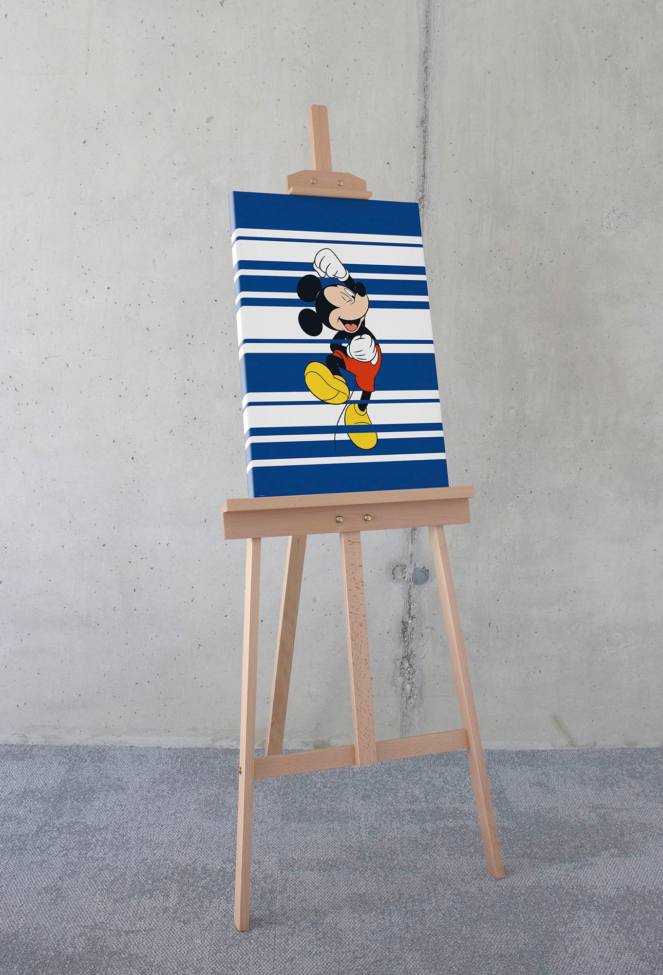 Komar Leinwandbild »Mickey Rockstar - Größe 40 x 60 cm«, Natur, (1 St.), Keilrahmenbild mi Echtholzrahmen