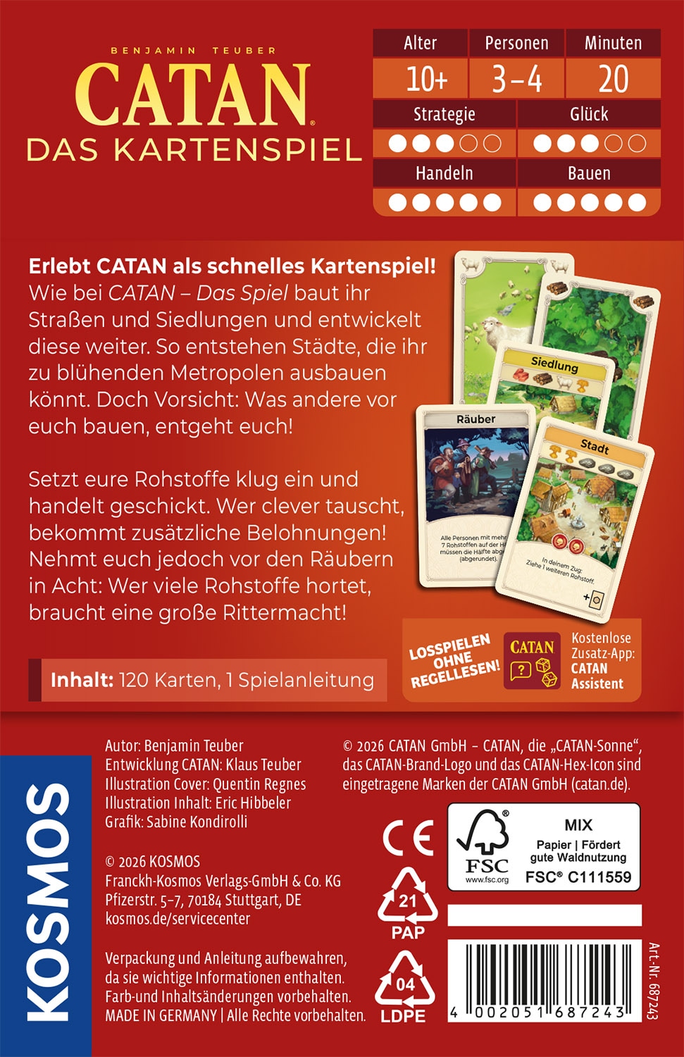 Kosmos Spiel »CATAN Das Kartenspiel« Made in Germany
