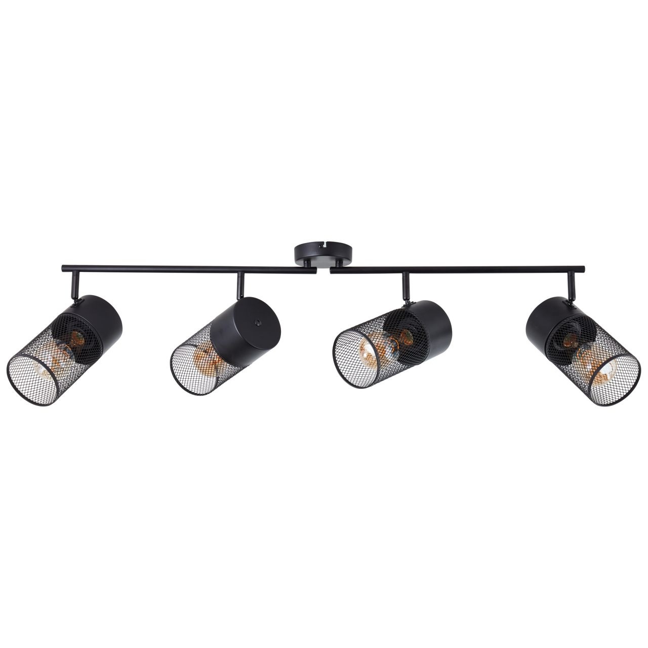Brilliant Deckenstrahler »Kamolo«, 4 flammig, Leuchtmittel E27 | ohne Leuchtmittel, 25 cm Höhe, E27, schwenkbar, Metall, schwarz matt
